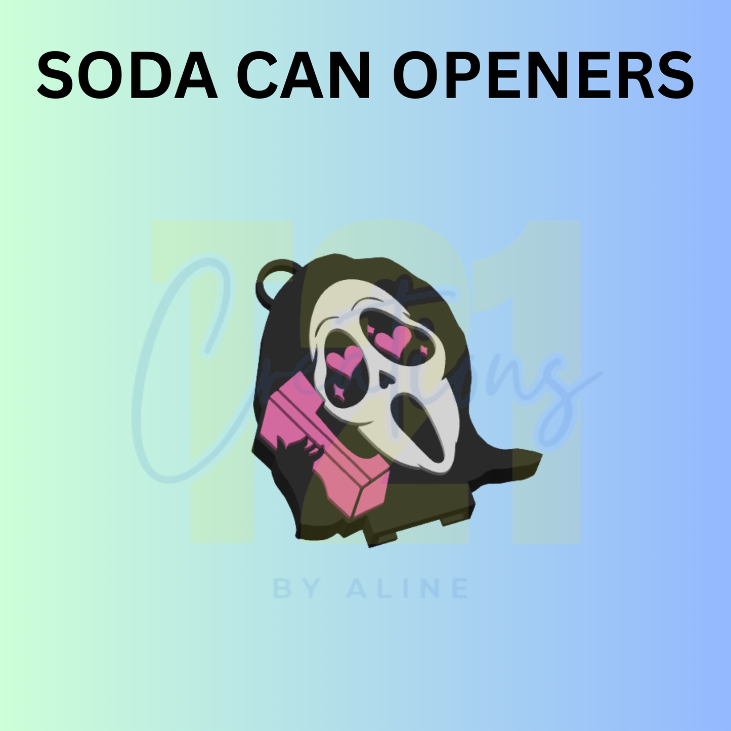SPOOKY MASK 1 SODA CAN OPENER KEYCHAIN