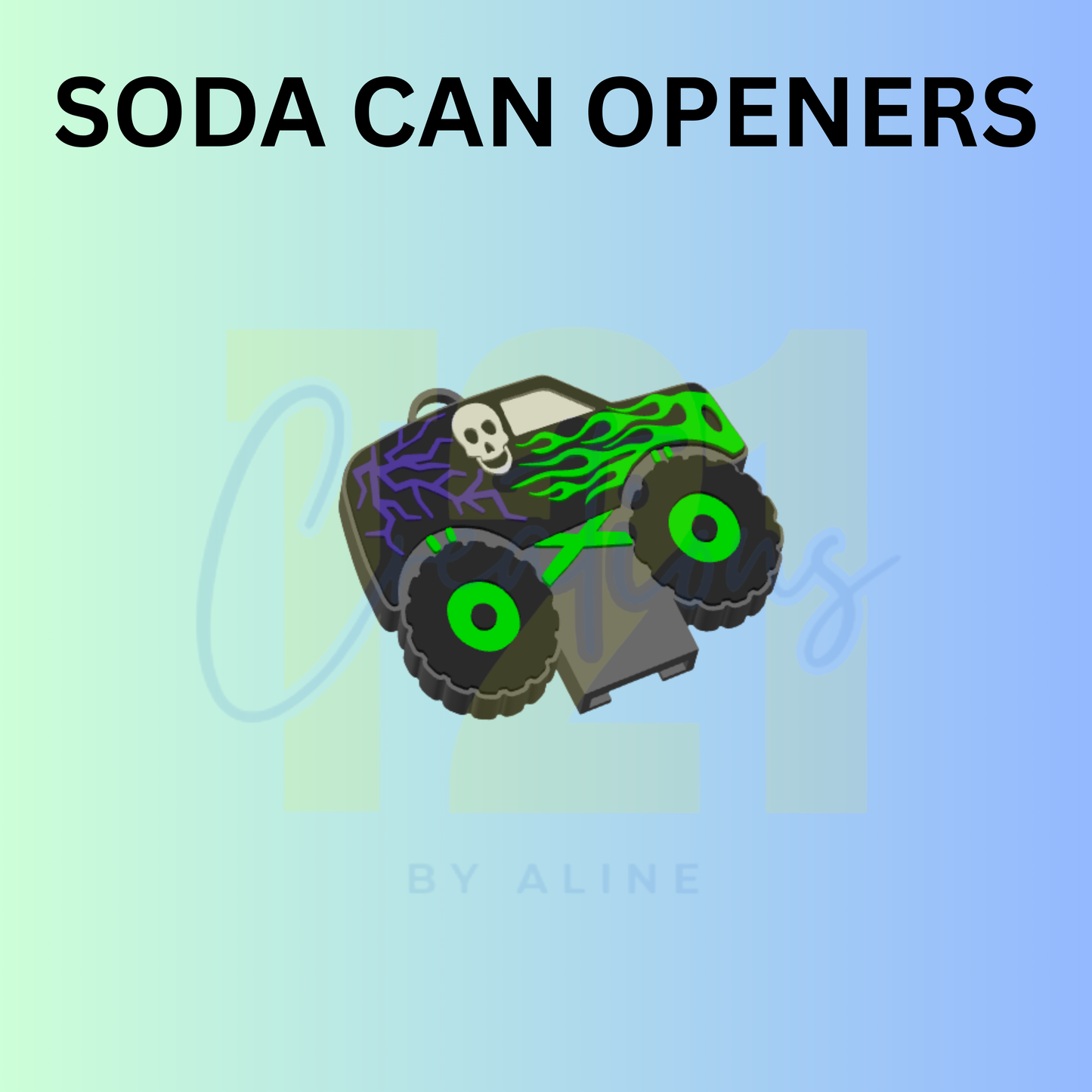 BOY TRUCK SODA CAN OPENER KEYCHAIN