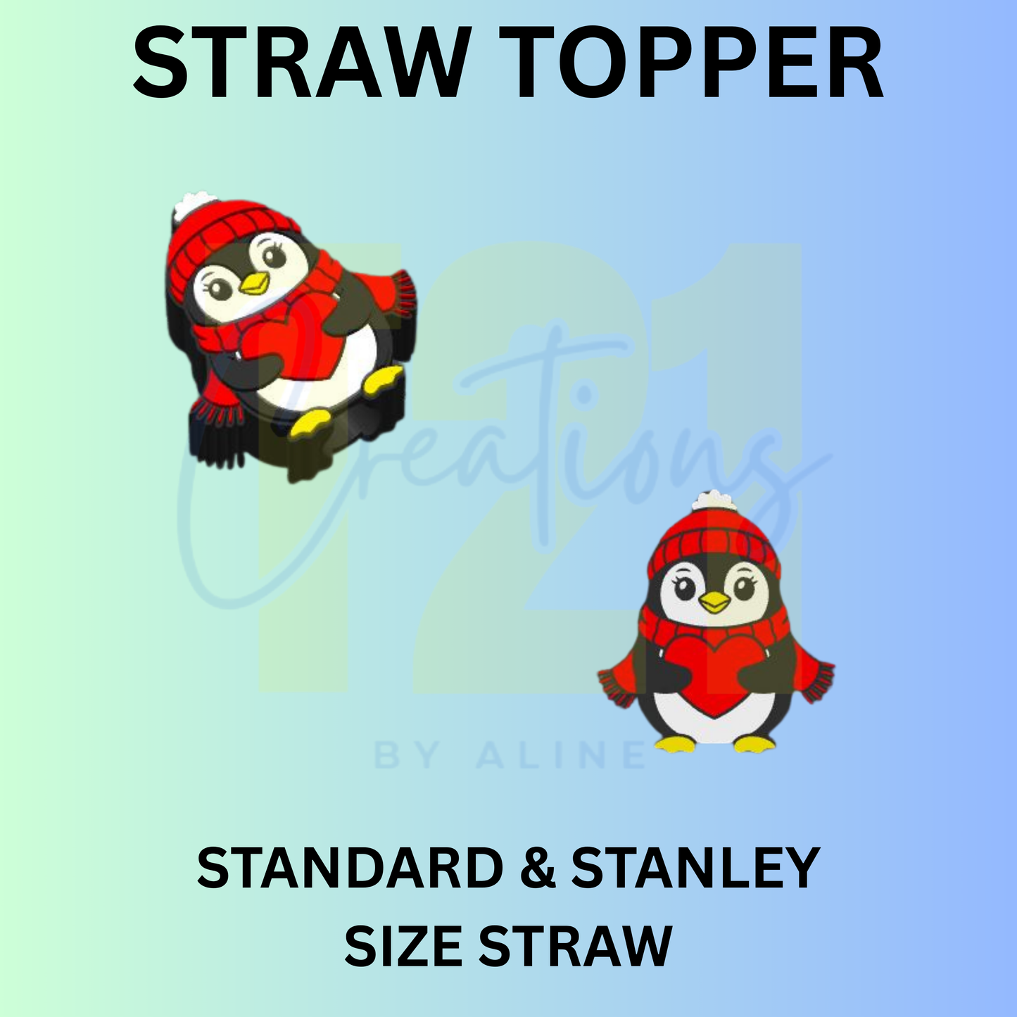 PENGUIN STRAW TOPPER