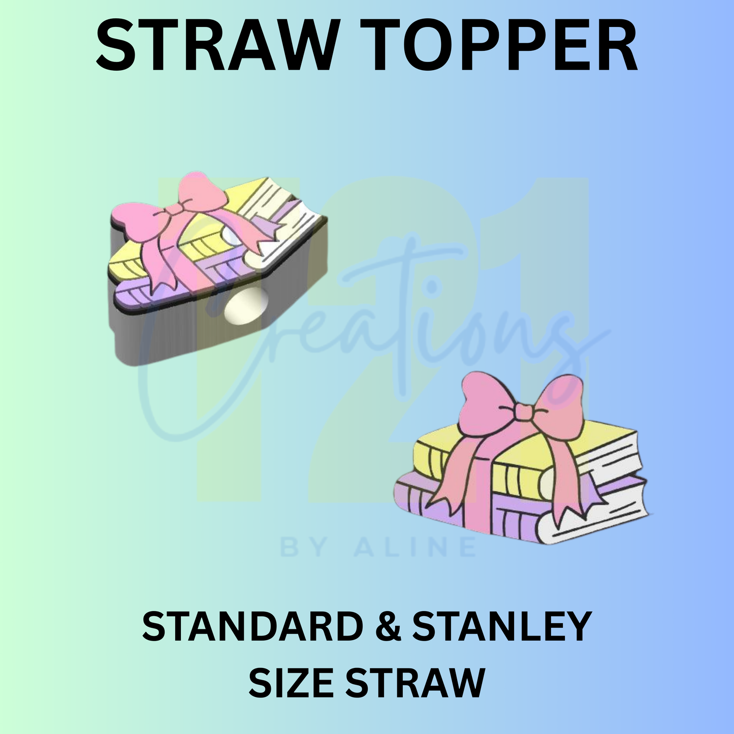 COQUETTE BOOKS STRAW TOPPER