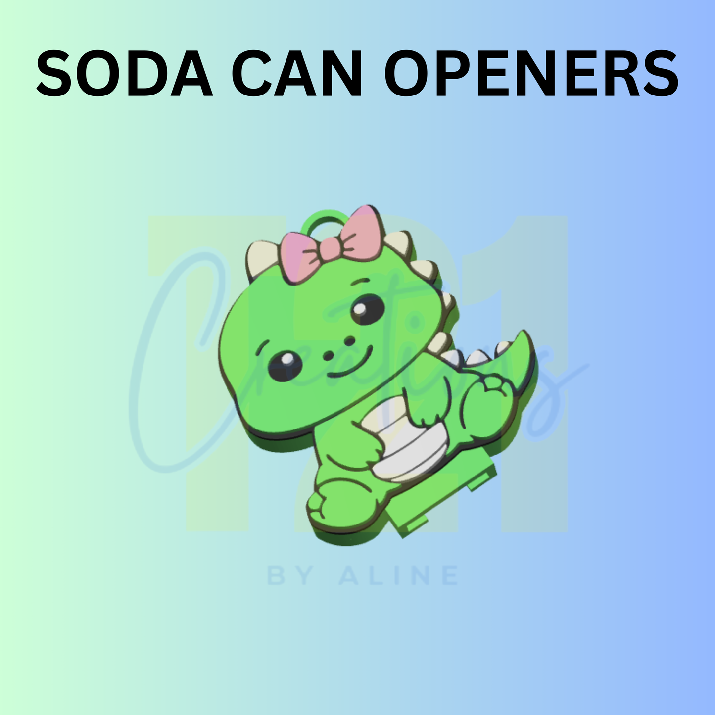 DINO SODA CAN OPENER KEYCHAIN