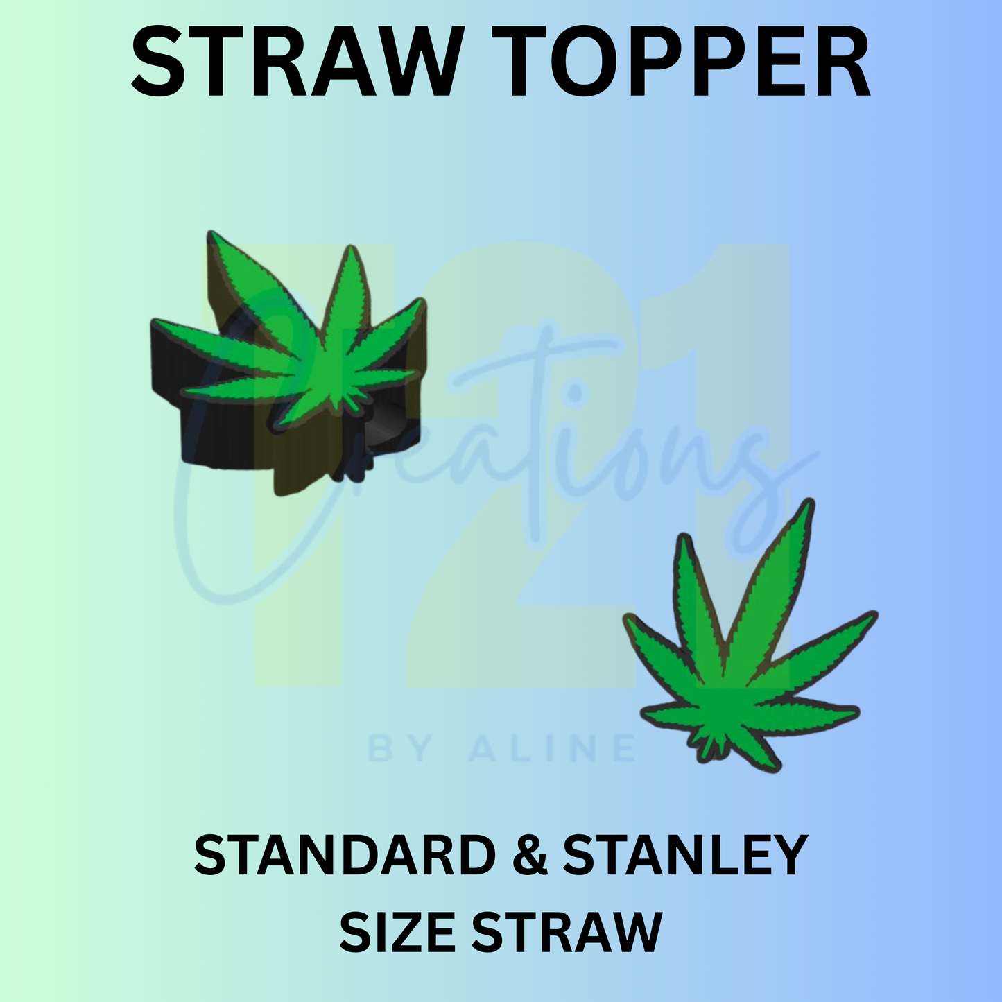 HAPPY LEAF STRAW TOPPER