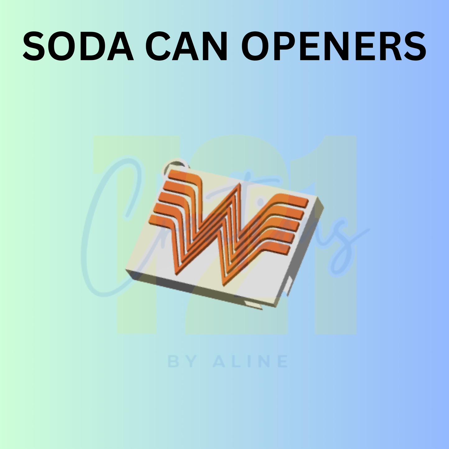 W BURGER SODA CAN OPENER KEYCHAIN