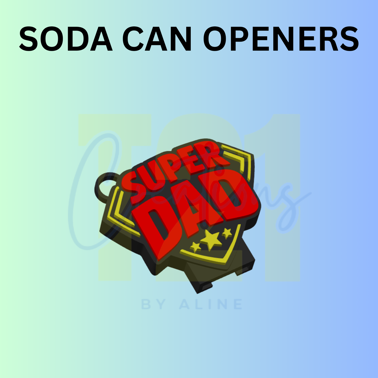 SUPER DAD SODA CAN OPENER KEYCHAIN