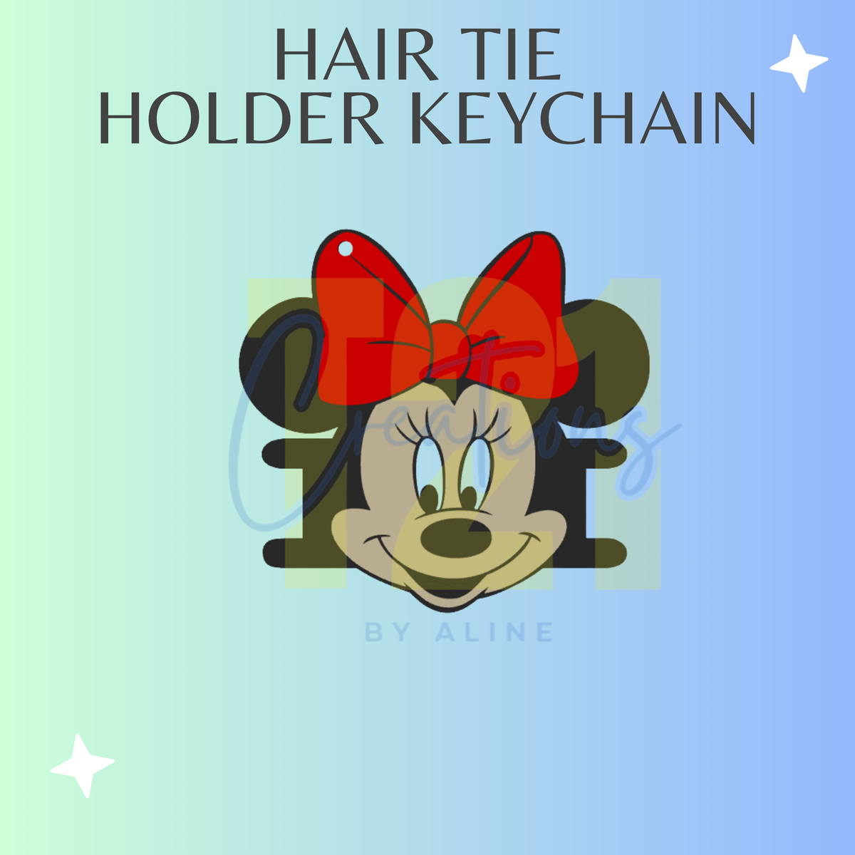GIRL MOUSE HAIR TIE HOLDER KEYCHAIN