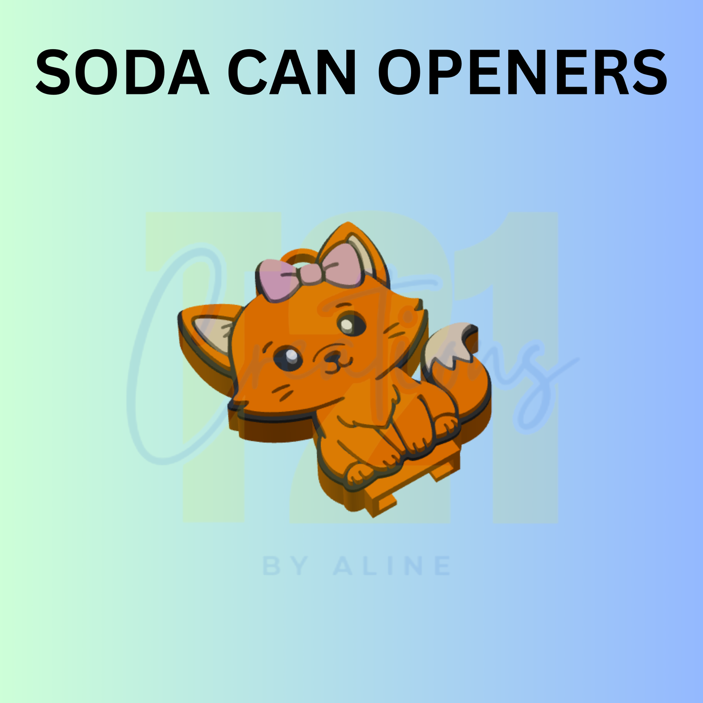 FOX SODA CAN OPENER KEYCHAIN