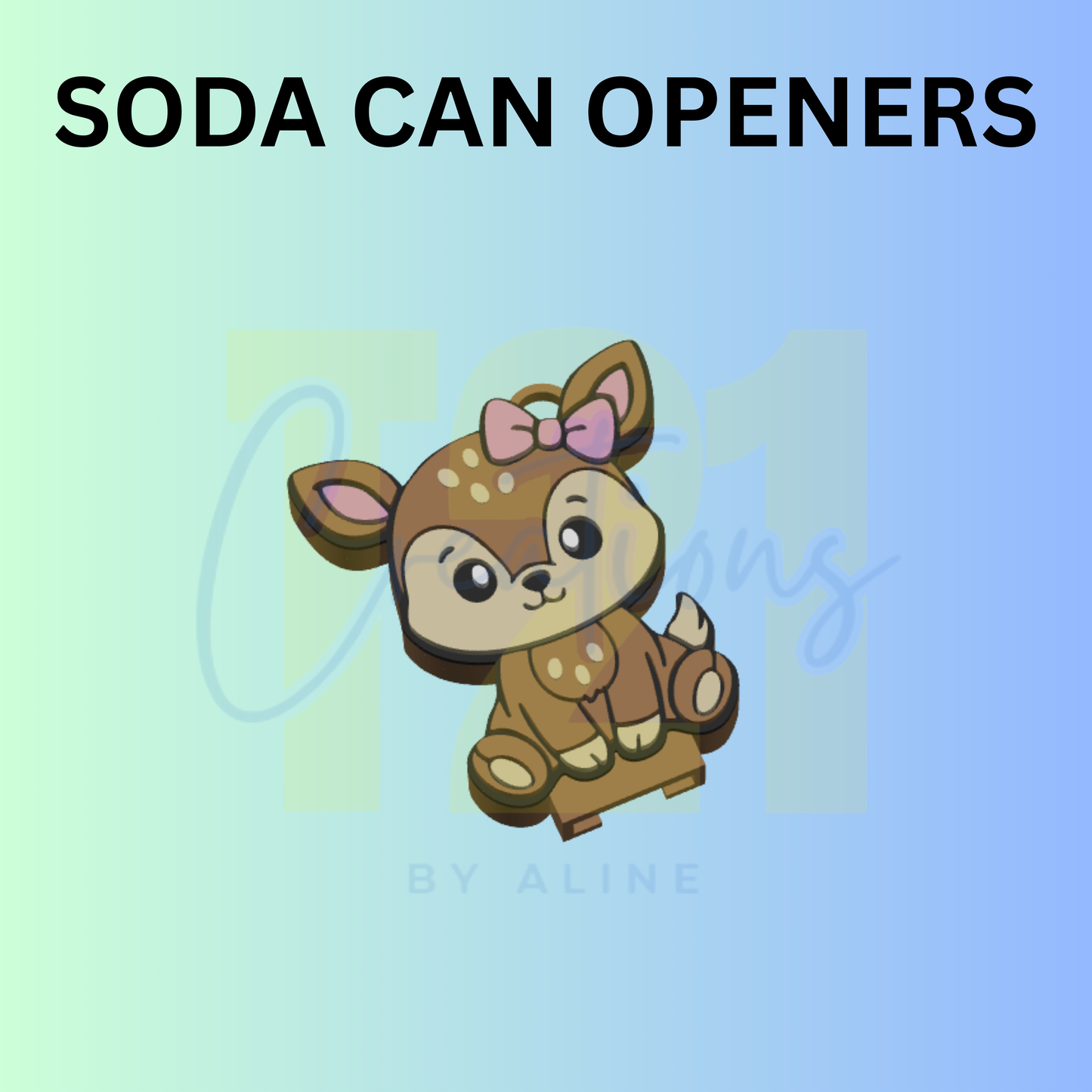 DEER SODA CAN OPENER KEYCHAIN