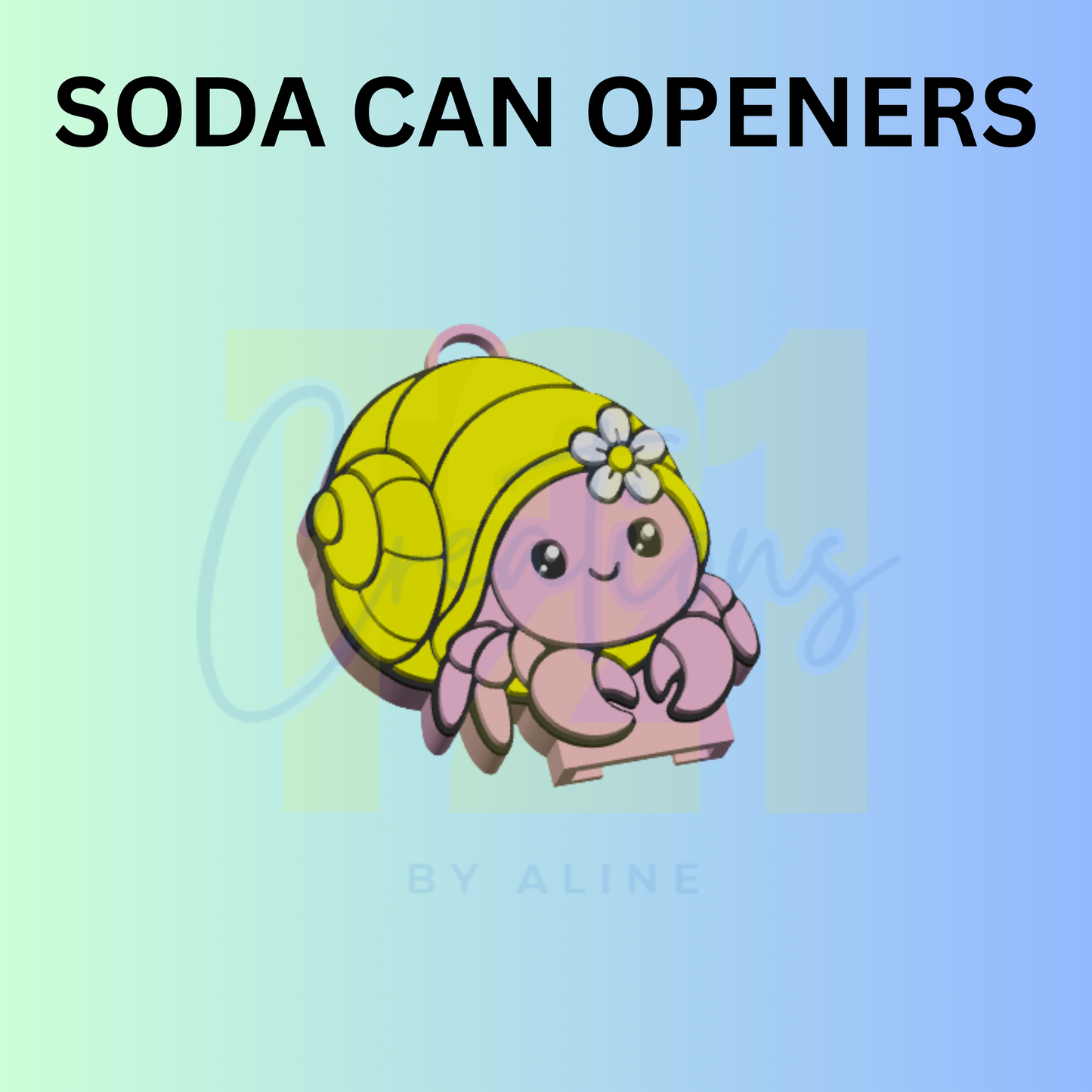 HERMIT CRAB CAN OPENER KEYCHAIN