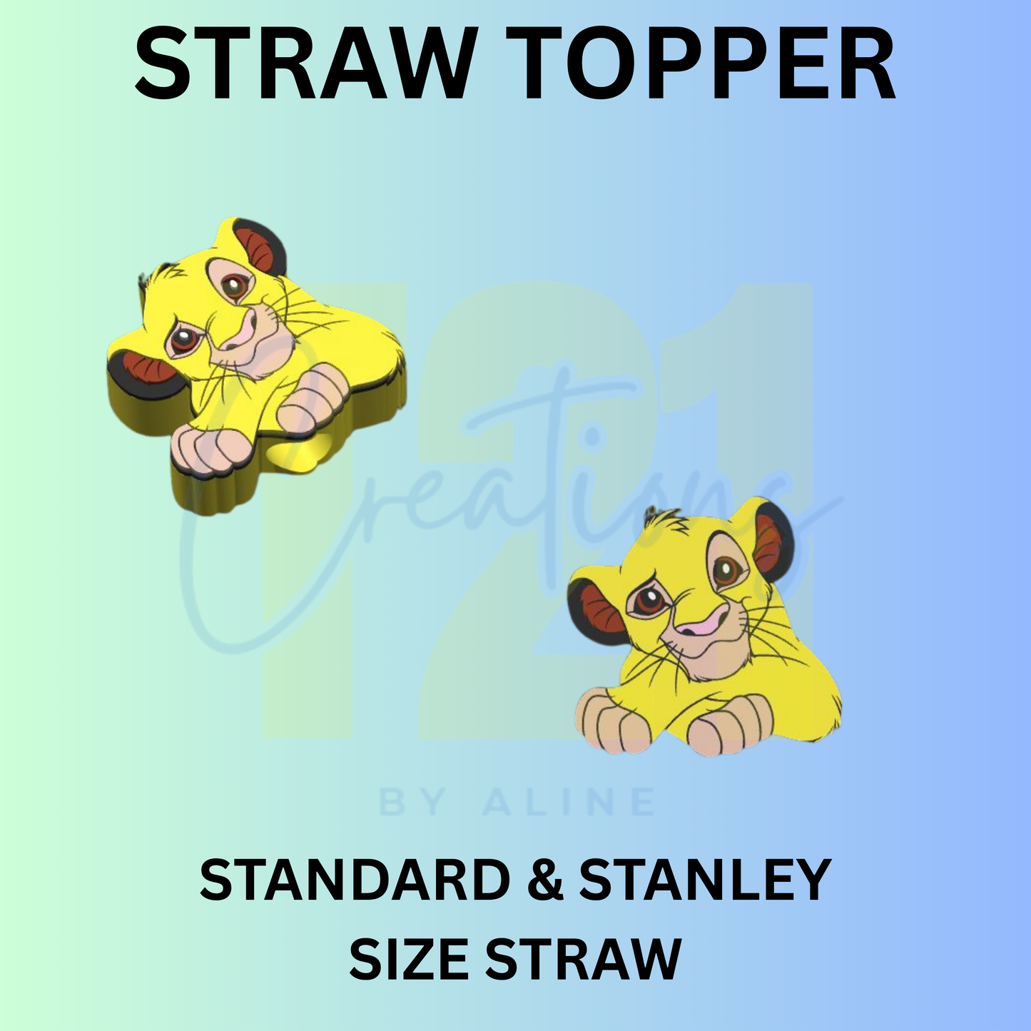 BOY LION STRAW TOPPER