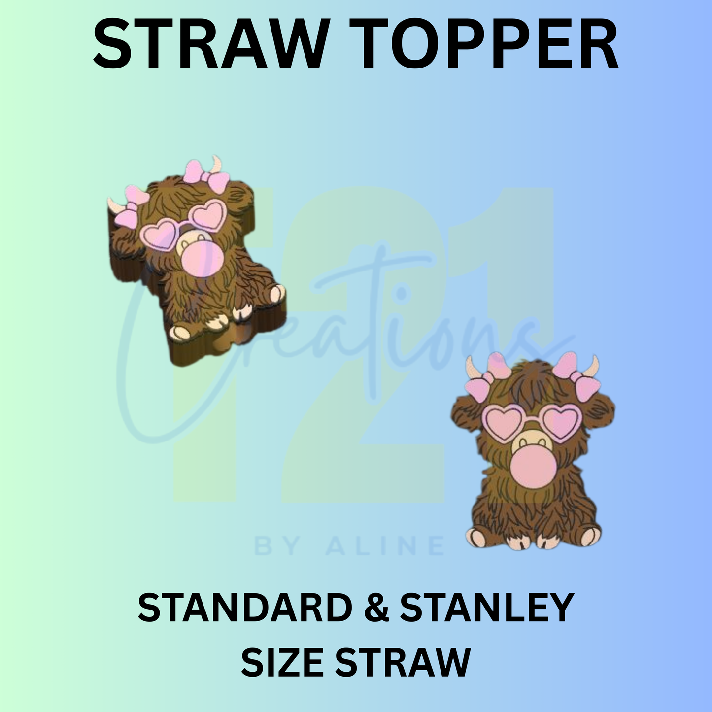COOL COW STRAW TOPPER
