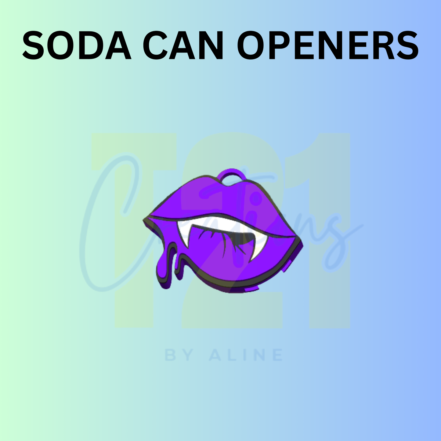 VAMPIRE LIPS CAN OPENER KEYCHAIN