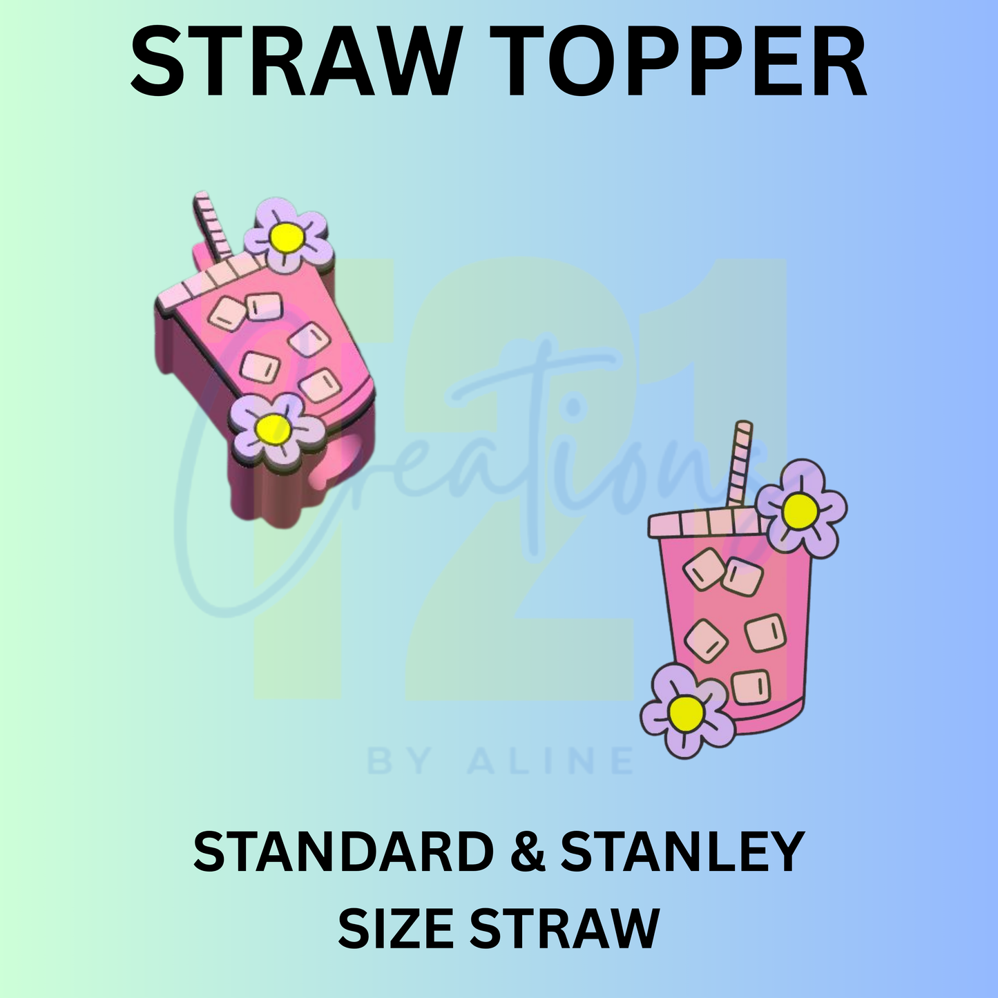 PINK DRINK STRAW TOPPER