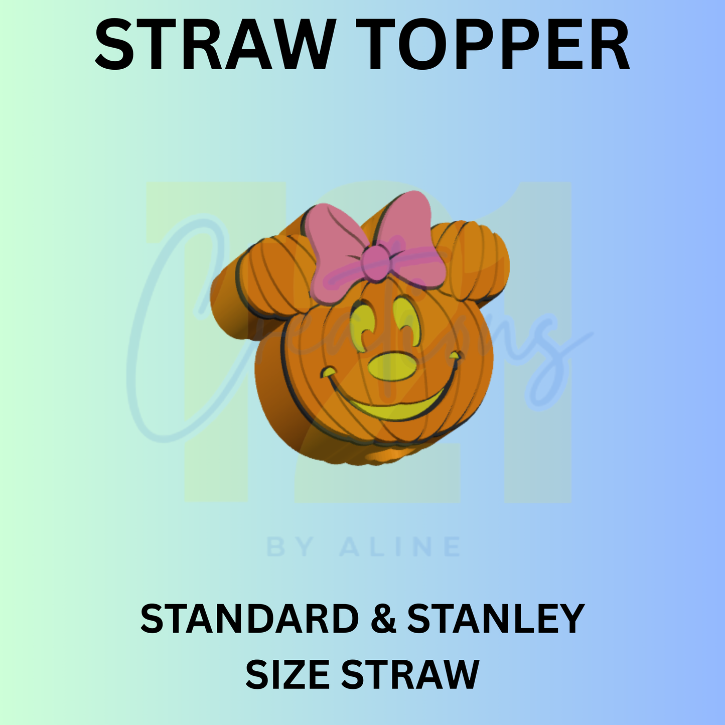 GIRL PUMPKIN STRAW TOPPER