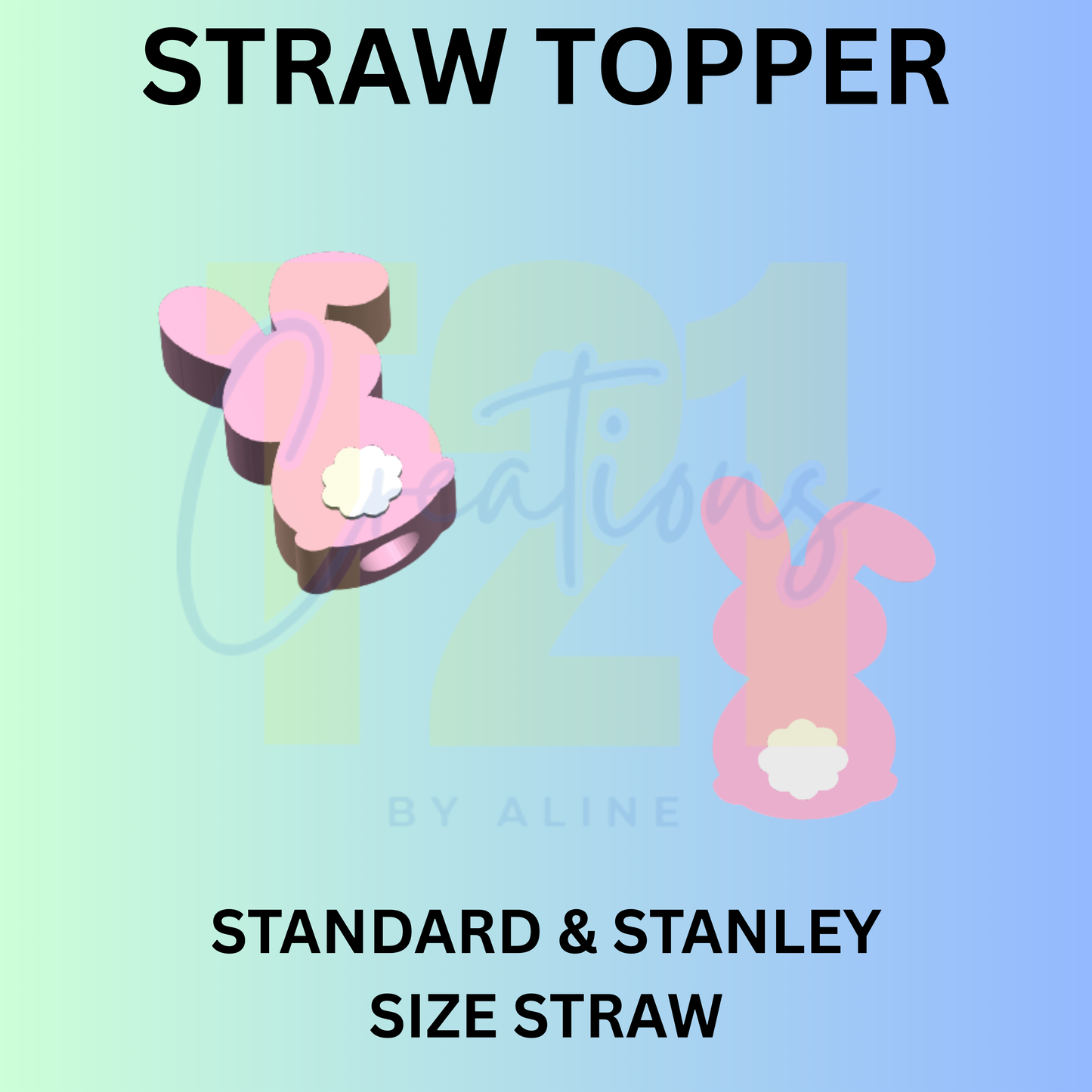 BUNNY TAIL STRAW TOPPER