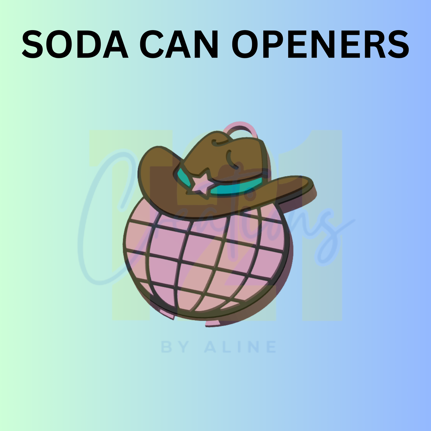 WESTERN DISCO CAN OPENER KEYCHAIN