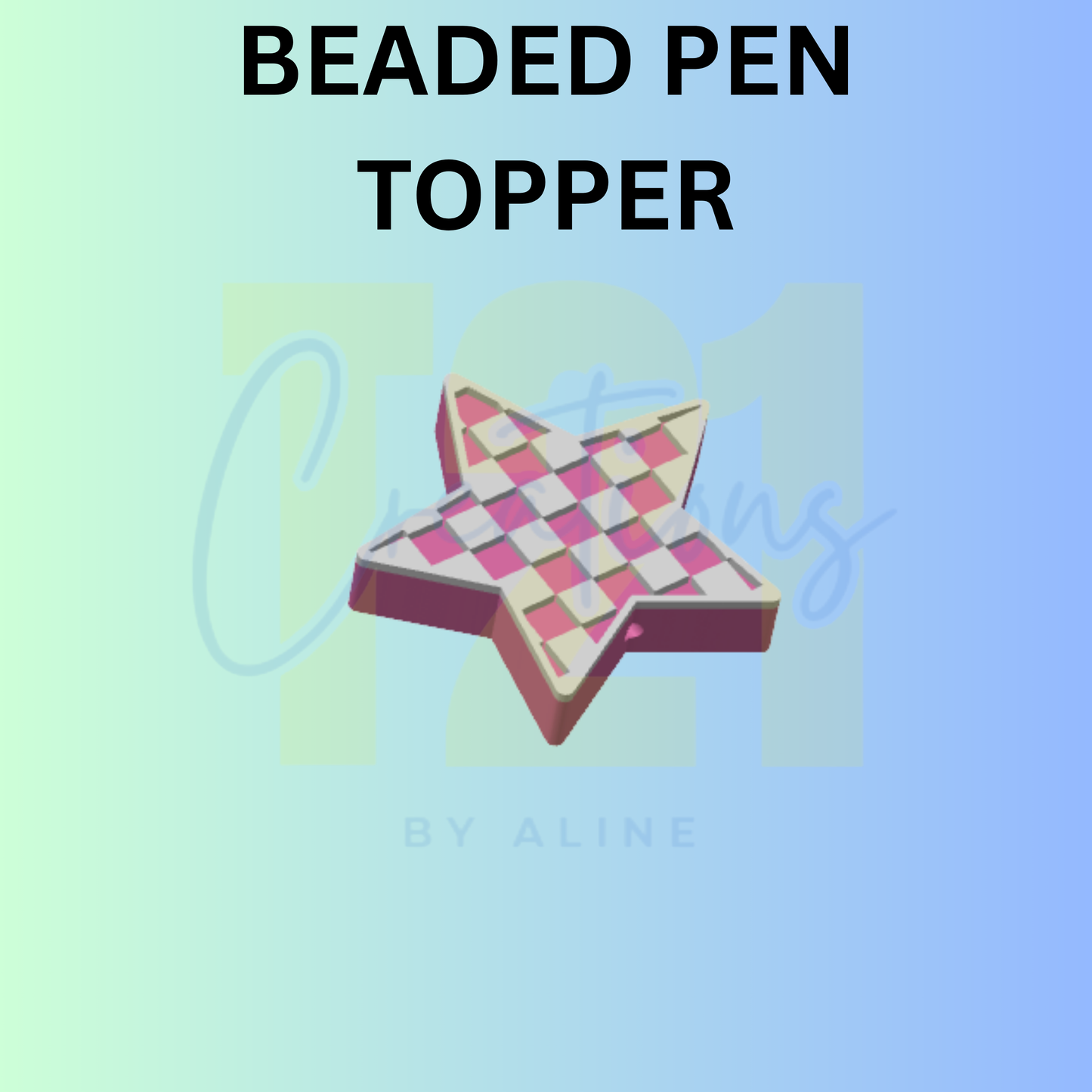 CHECKER STAR PEN TOPPER