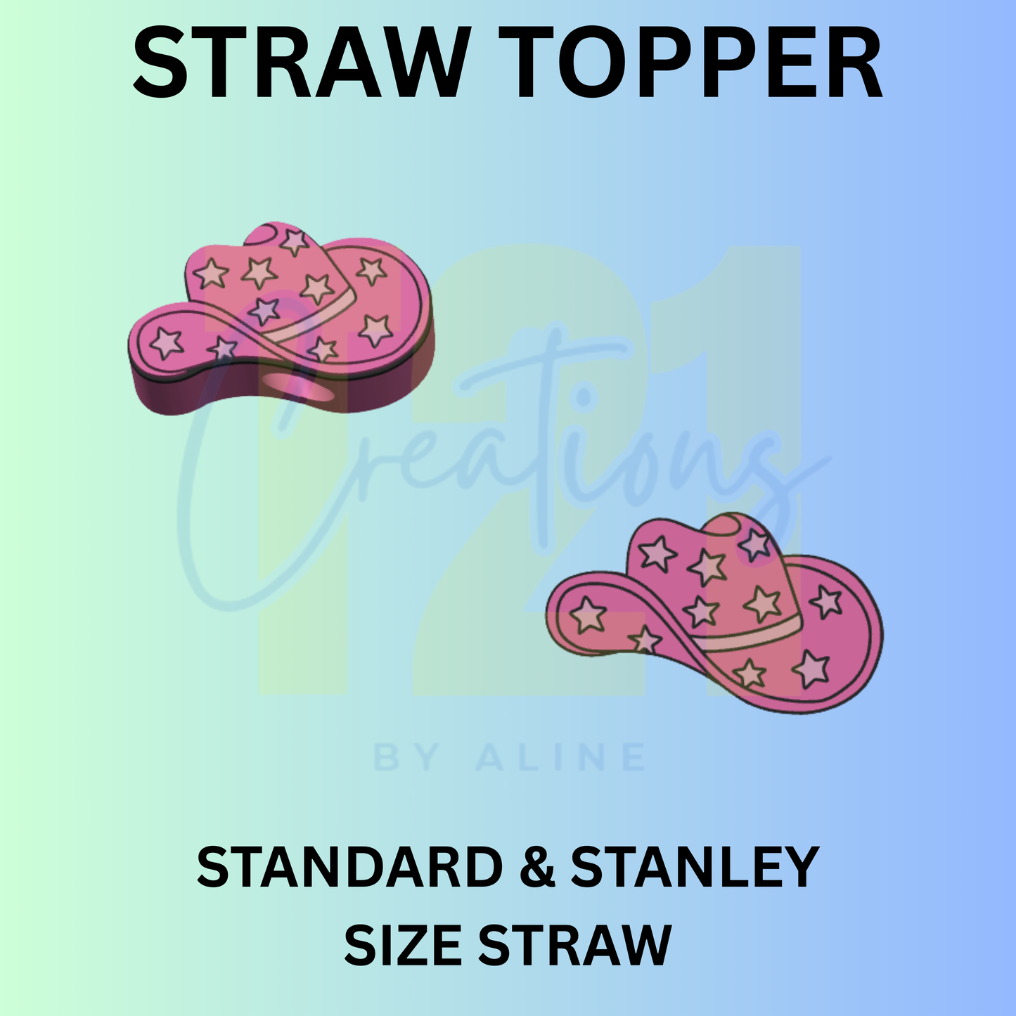 COWGIRL HAT STRAW TOPPER