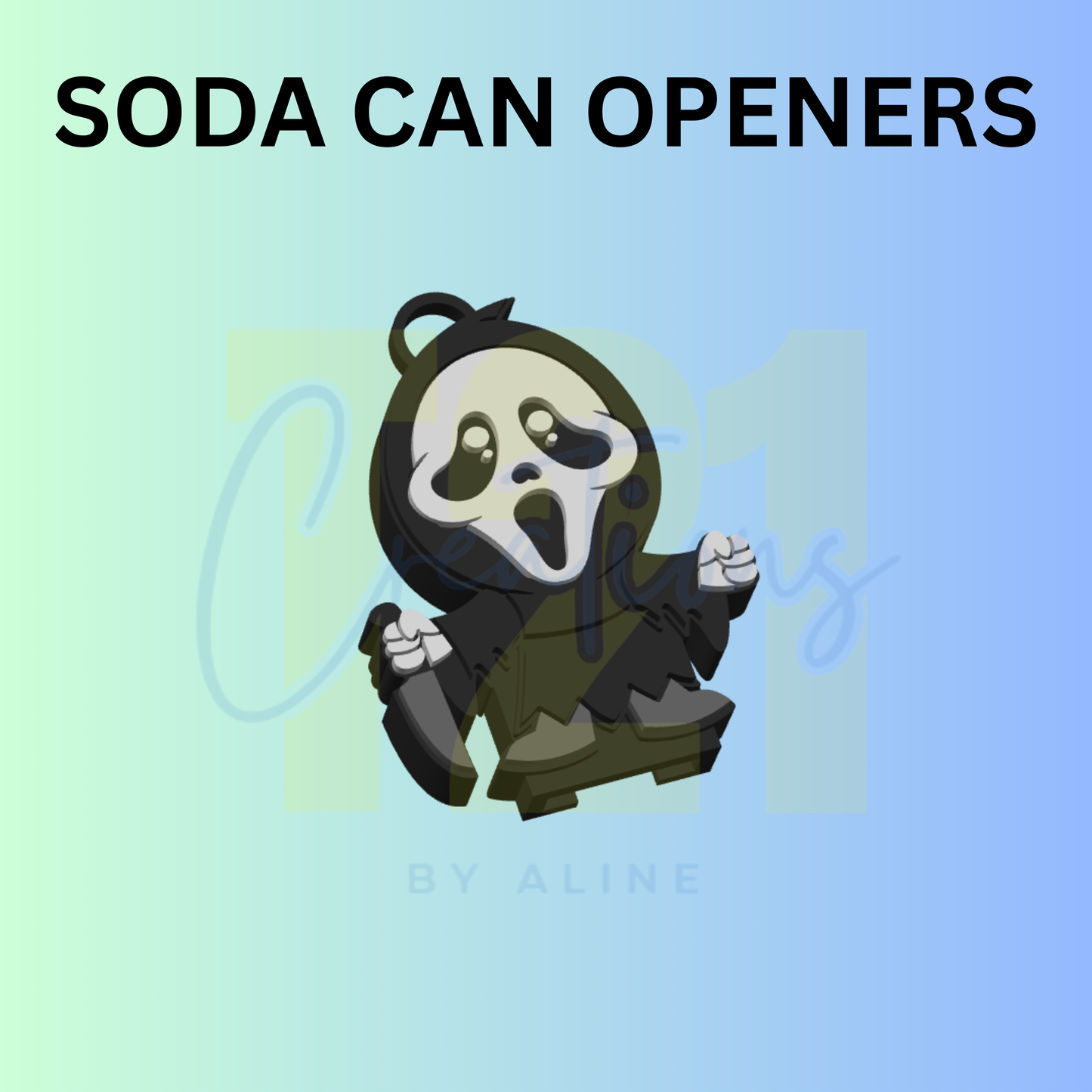 BABY FACE GHOST CAN OPENER KEYCHAIN