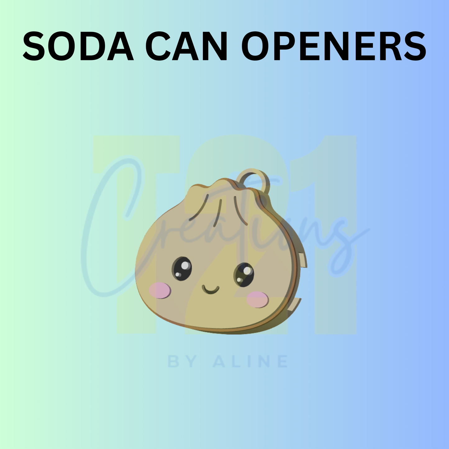 DUMPLING CAN OPENER KEYCHAIN