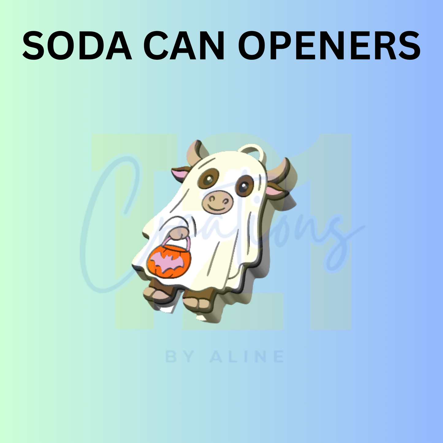 GHOST COW CAN OPENER KEYCHAIN
