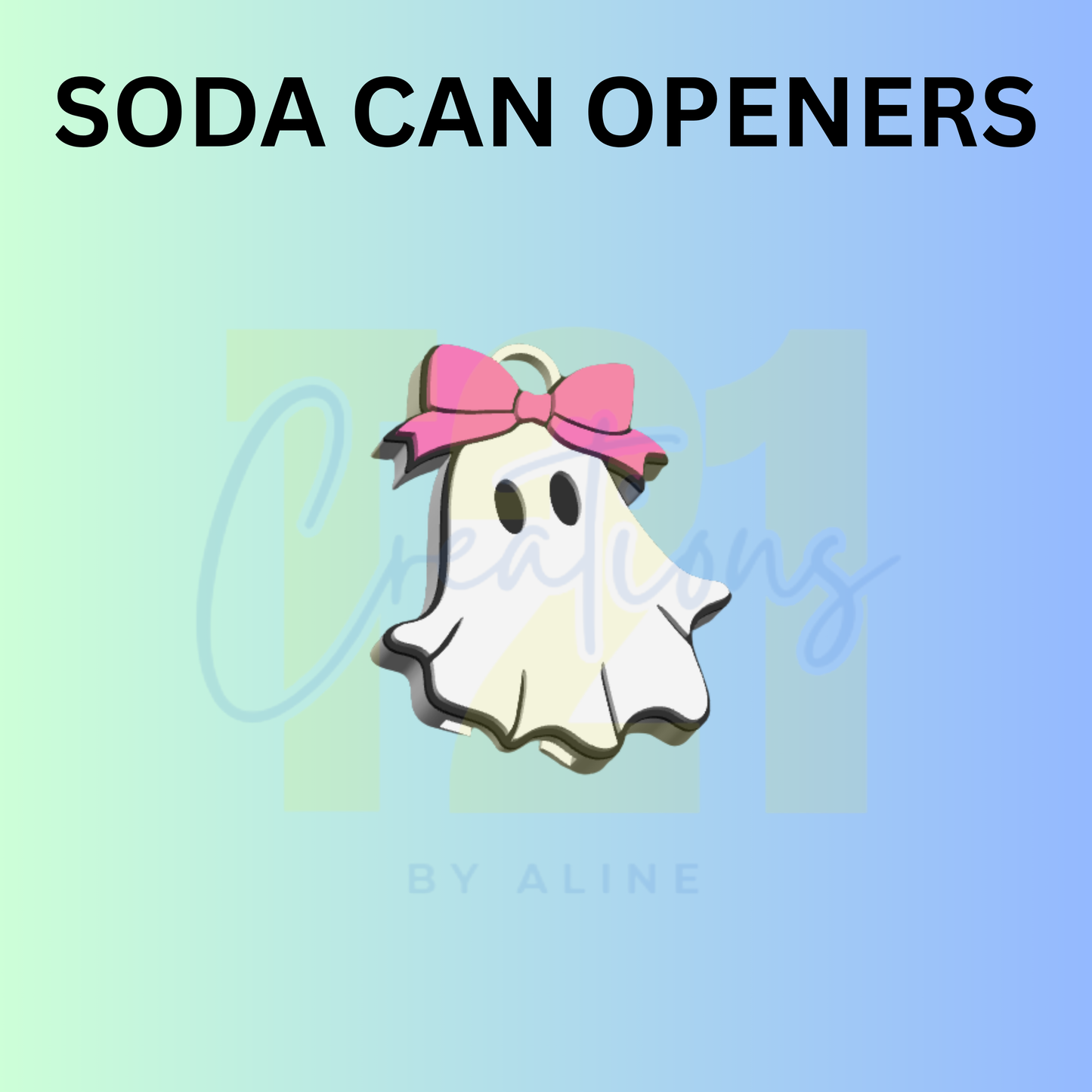 COQUETTE GHOST CAN OPENER KEYCHAIN