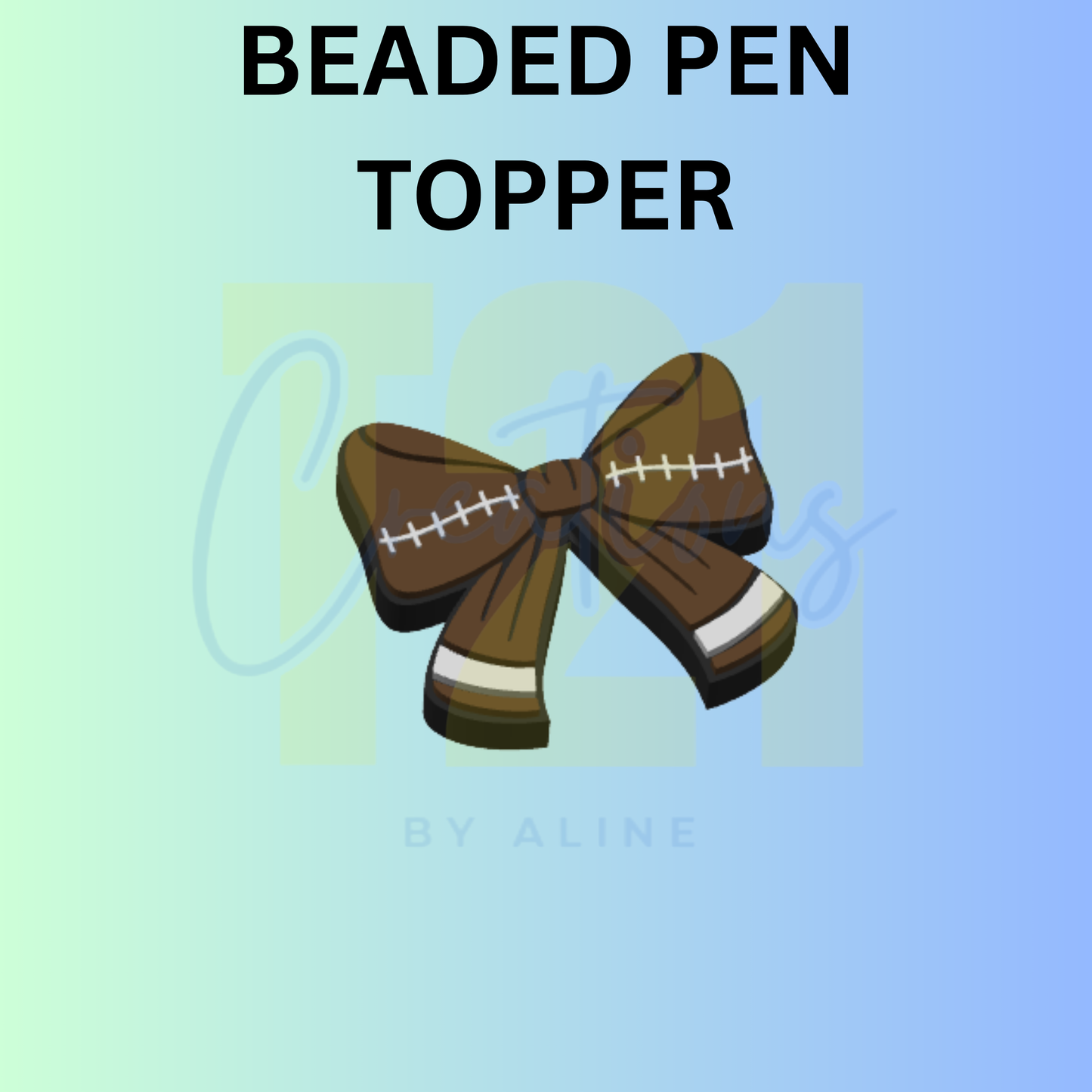 FOOTBALL BOW PEN TOPPER