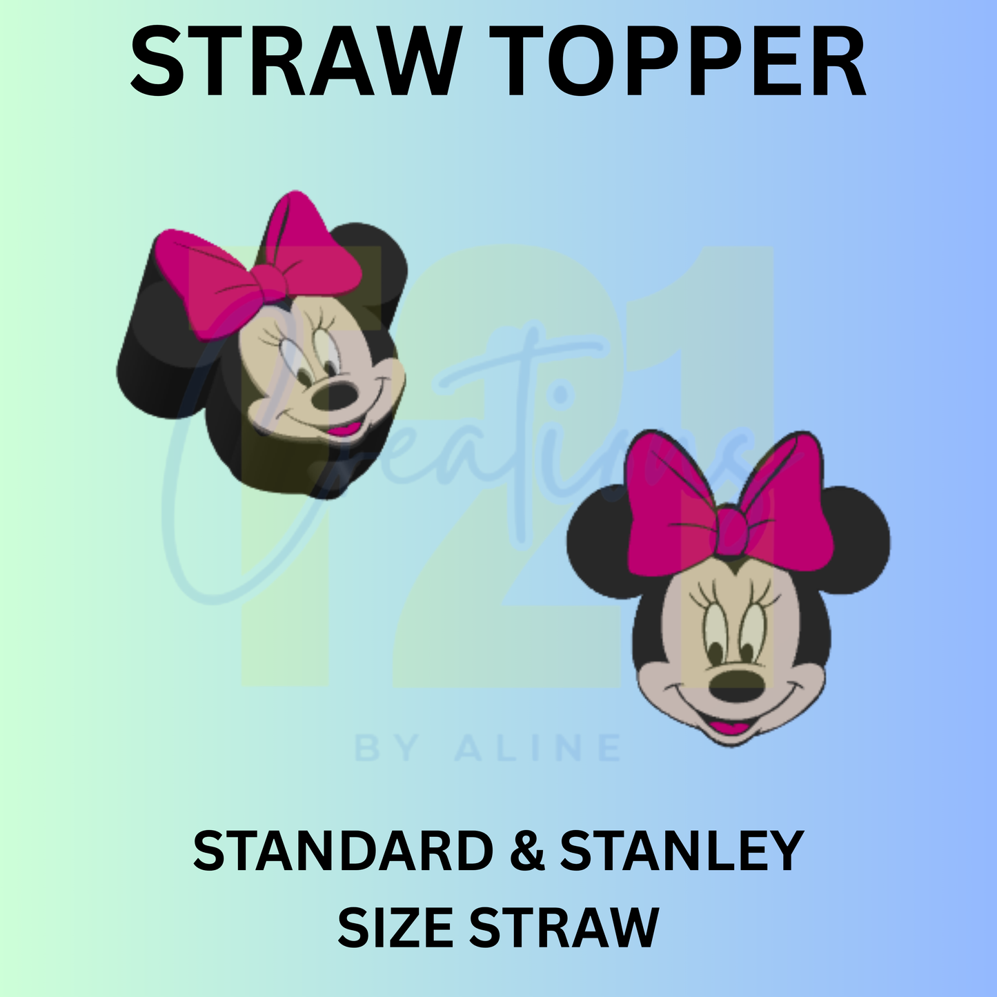 GIRL MOUSE STRAW TOPPER