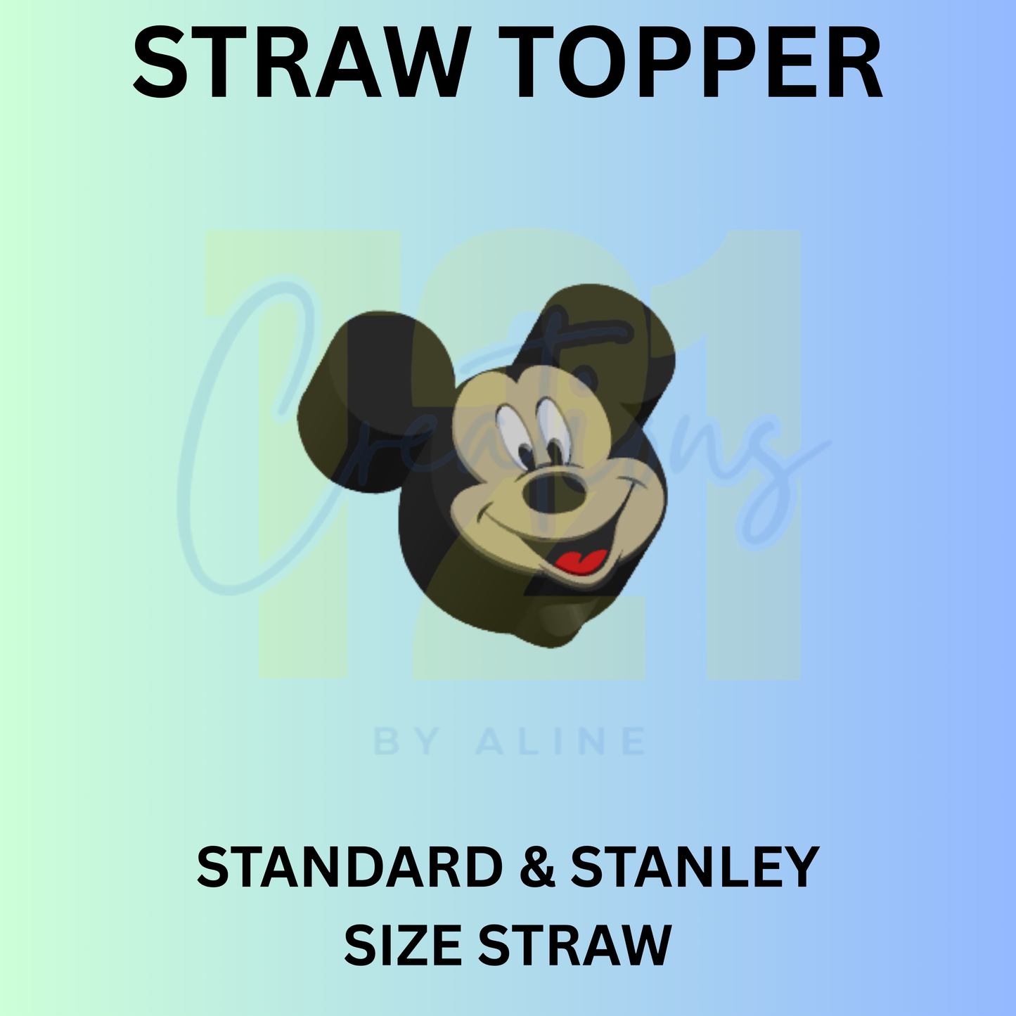 BOY MOUSE STRAW TOPPER