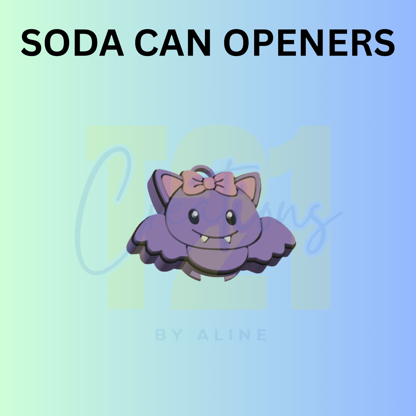 COQUETTE BAT CAN OPENER KEYCHAIN
