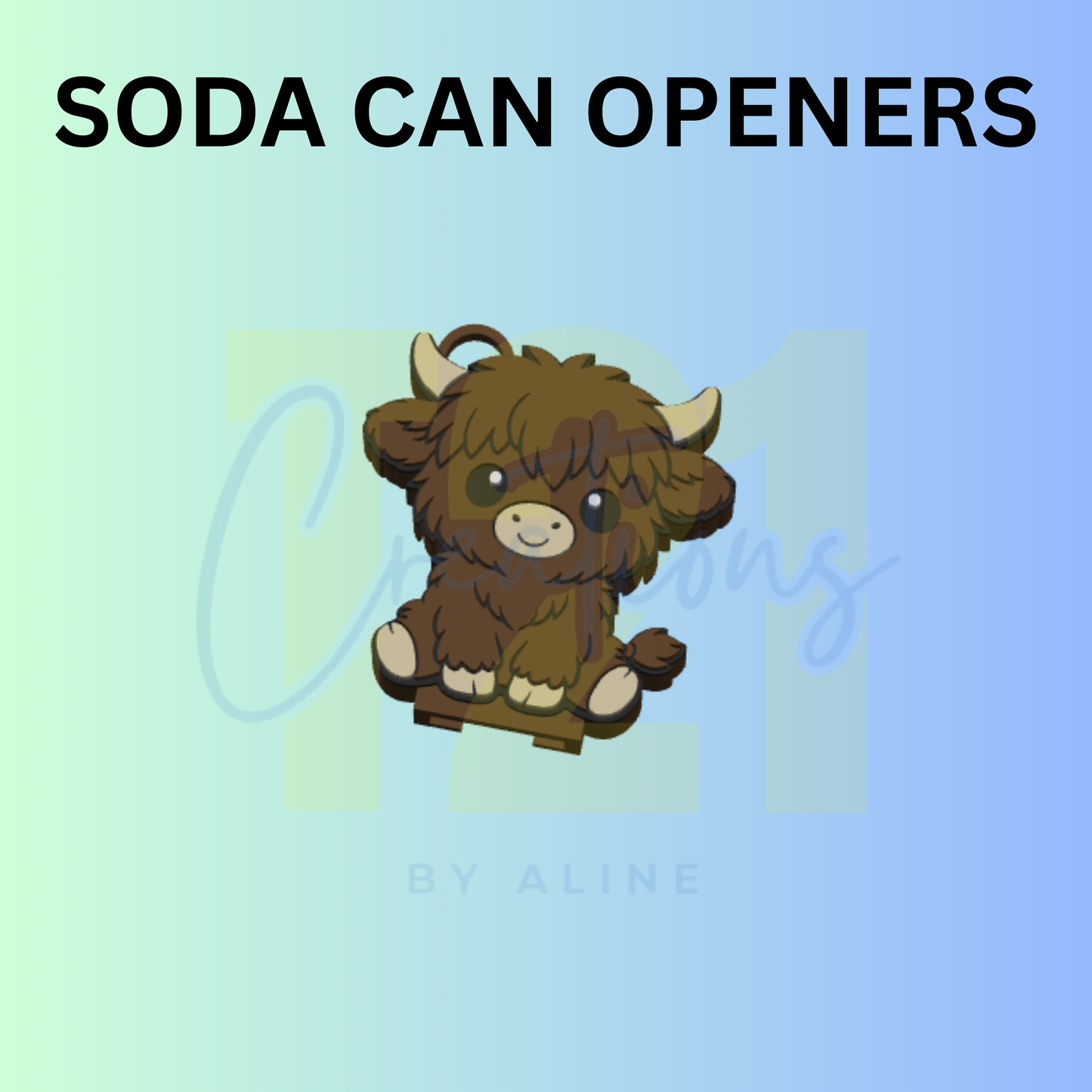 BABY COW CAN OPENER KEYCHAIN