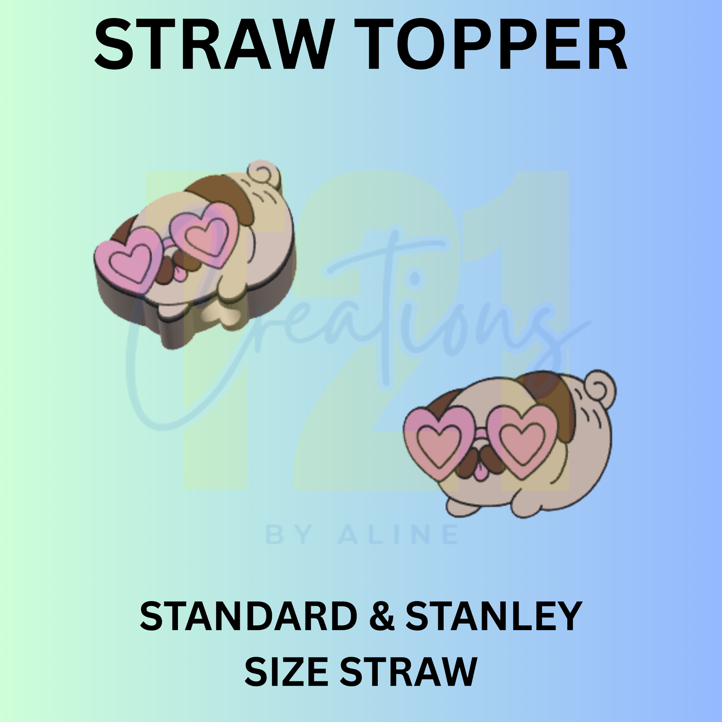 PUG STRAW TOPPER