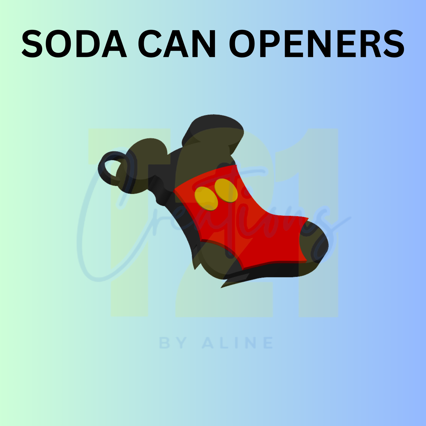 BOY MOUSE STOCKING CAN OPENER KEYCHAIN