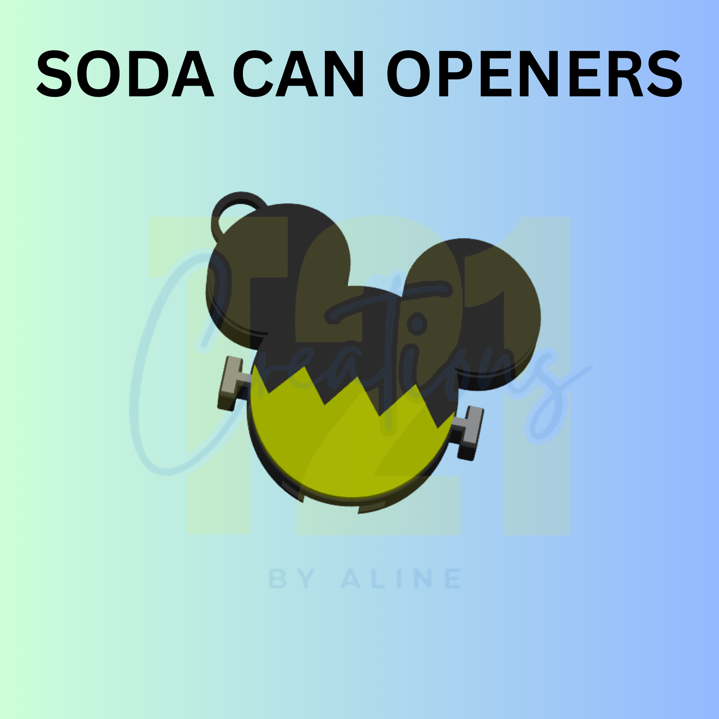 BOY MOUSE ZOMBIE CAN OPENER KEYCHAIN