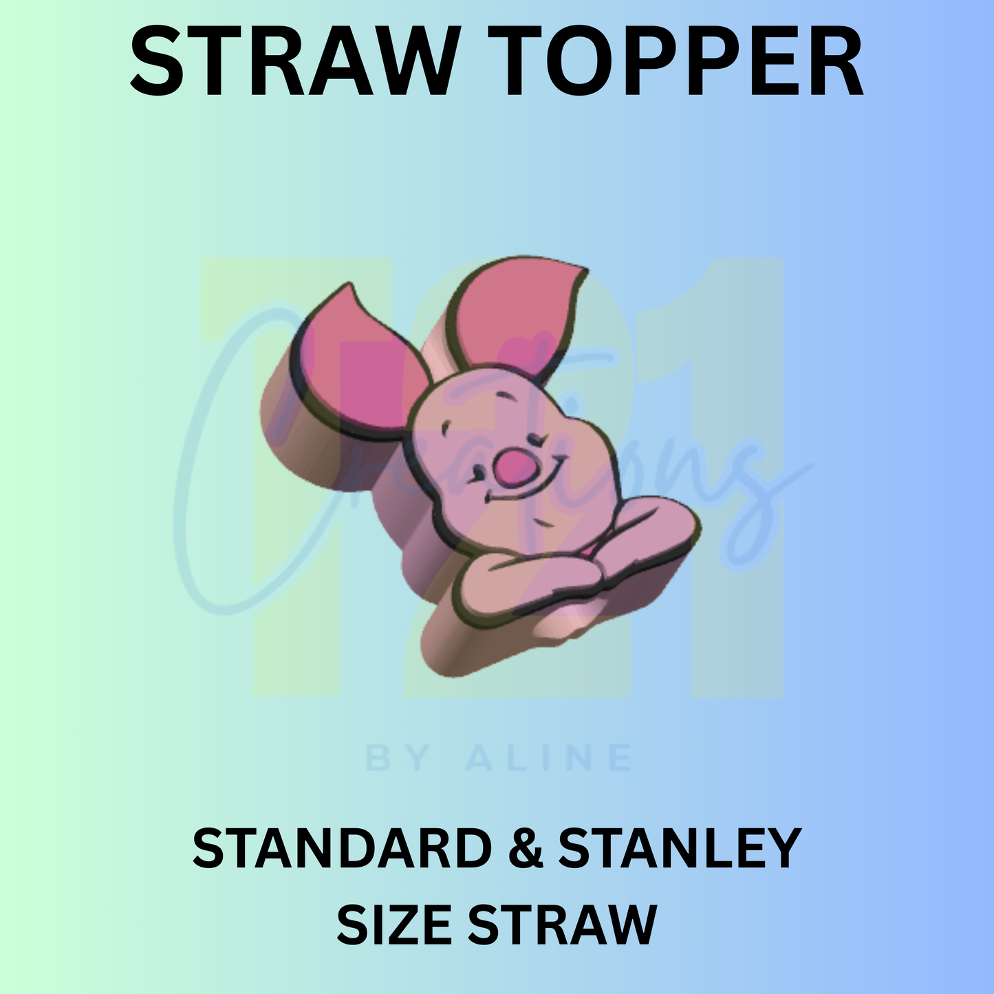 PIGGY STRAW TOPPER