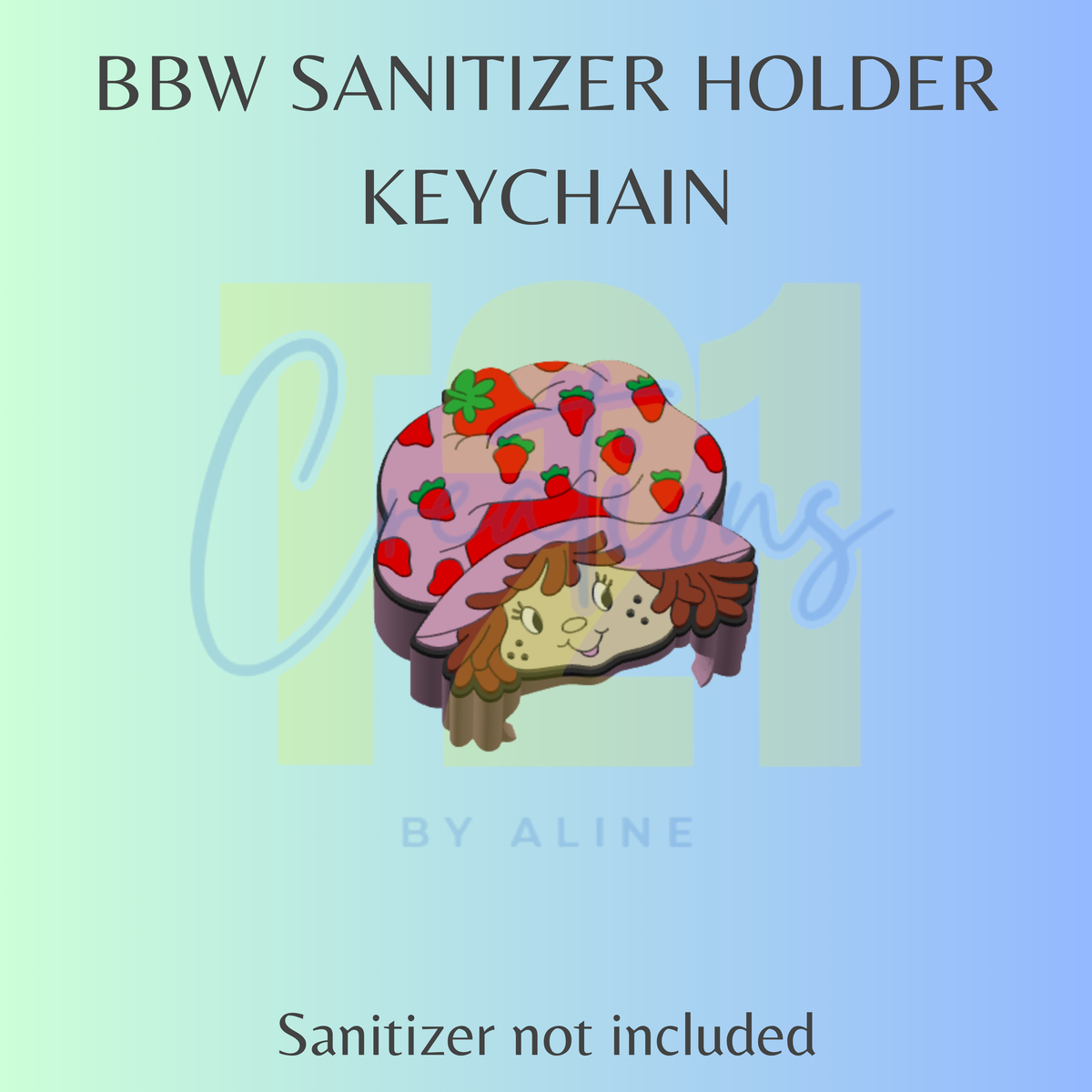 STRAWBERRY GIRL BBW SANITIZER KEYCHAIN