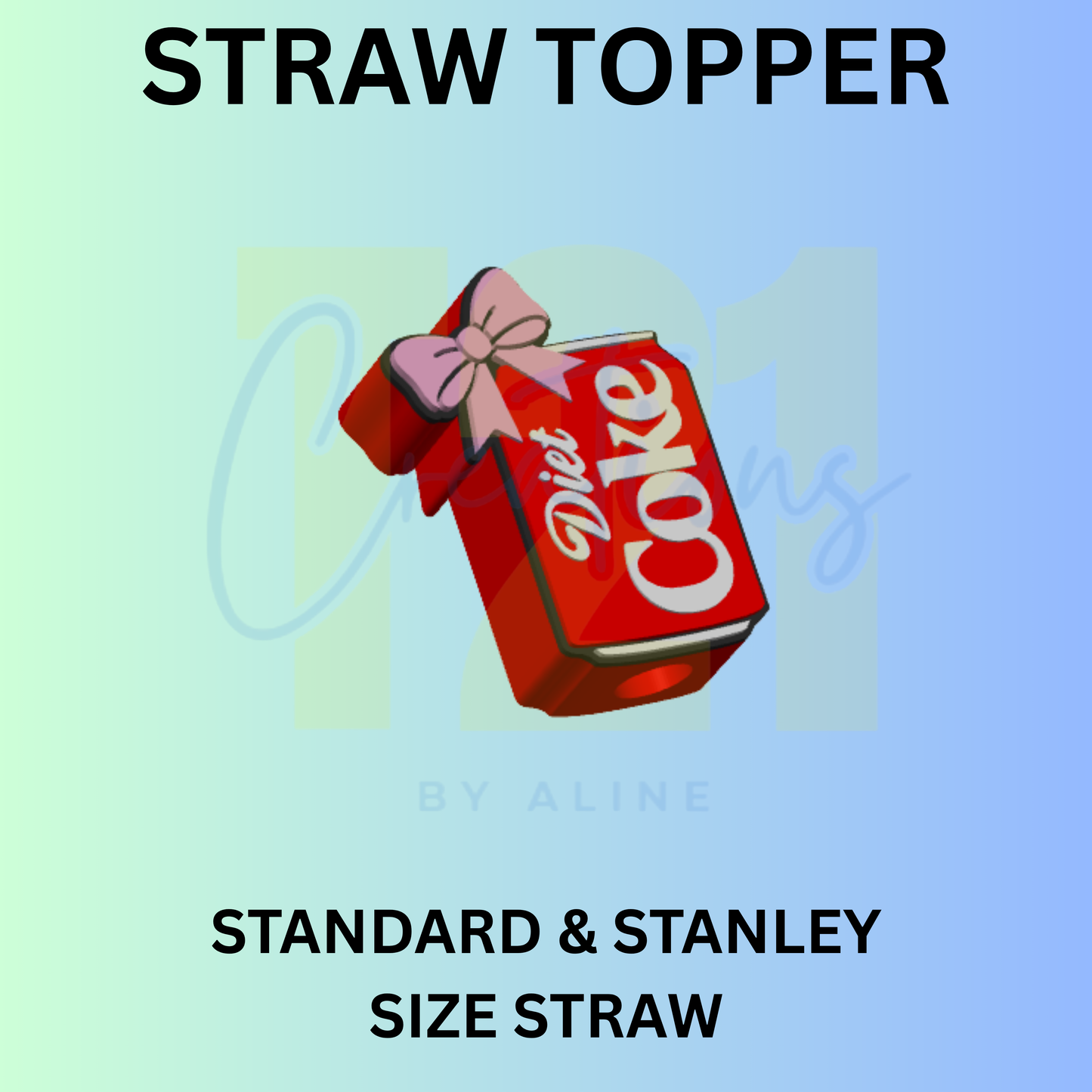 COQUETTE DIET RED SODA STRAW TOPPER