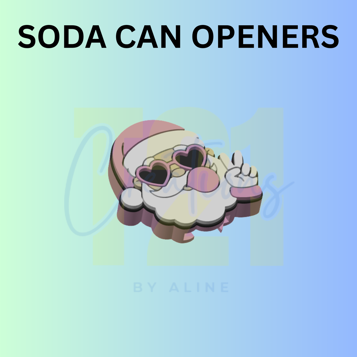 COOL SANTA CAN OPENER KEYCHAIN