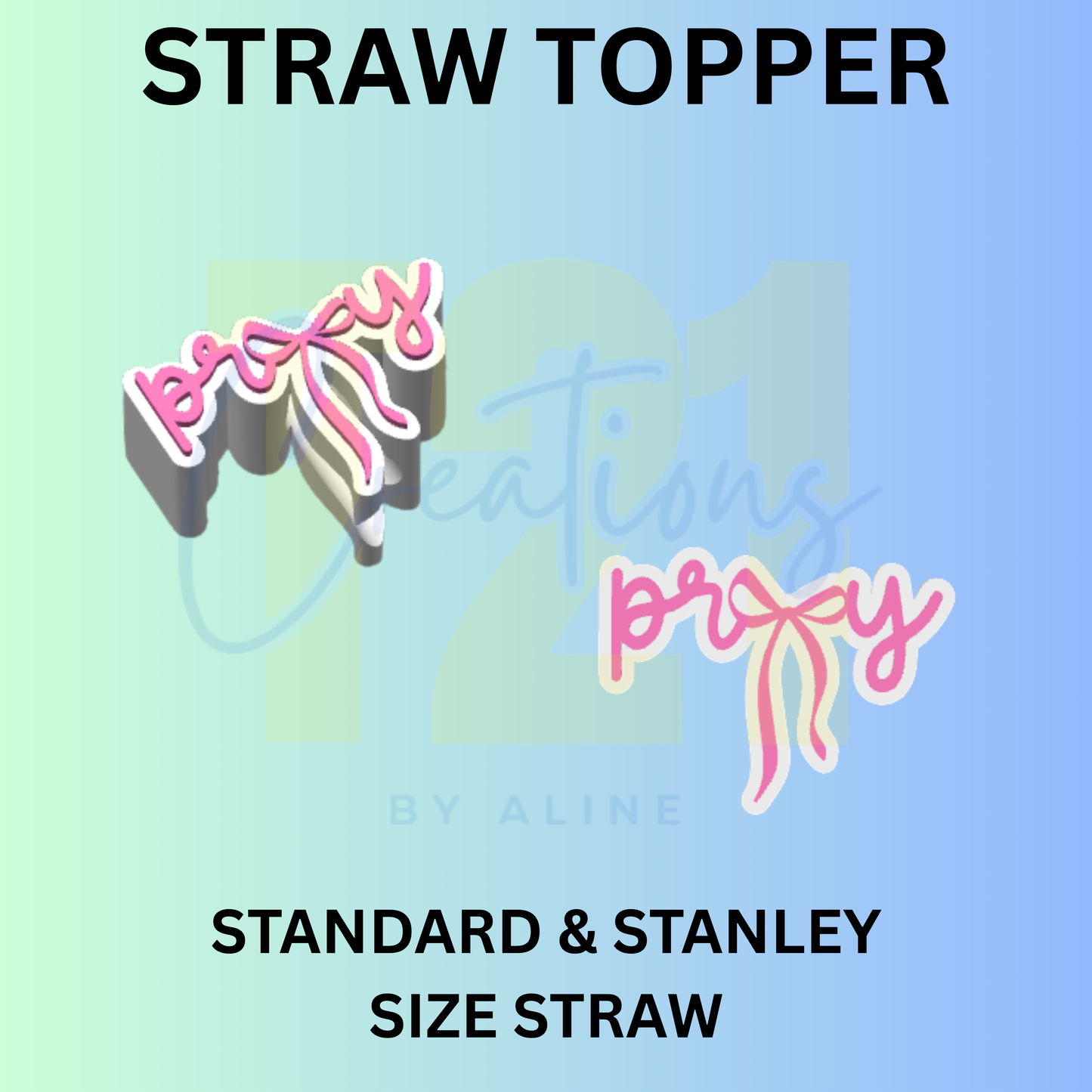 PRAY STRAW TOPPER