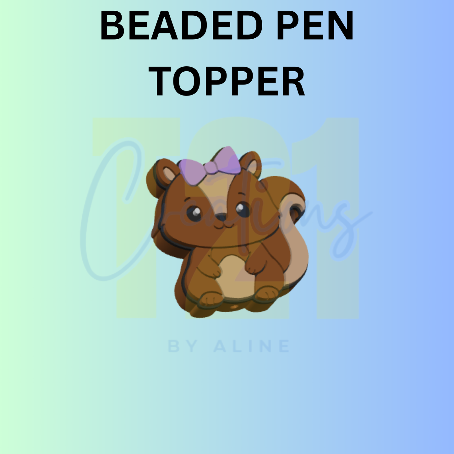 COQUETTE CHIPMUNK PEN TOPPER