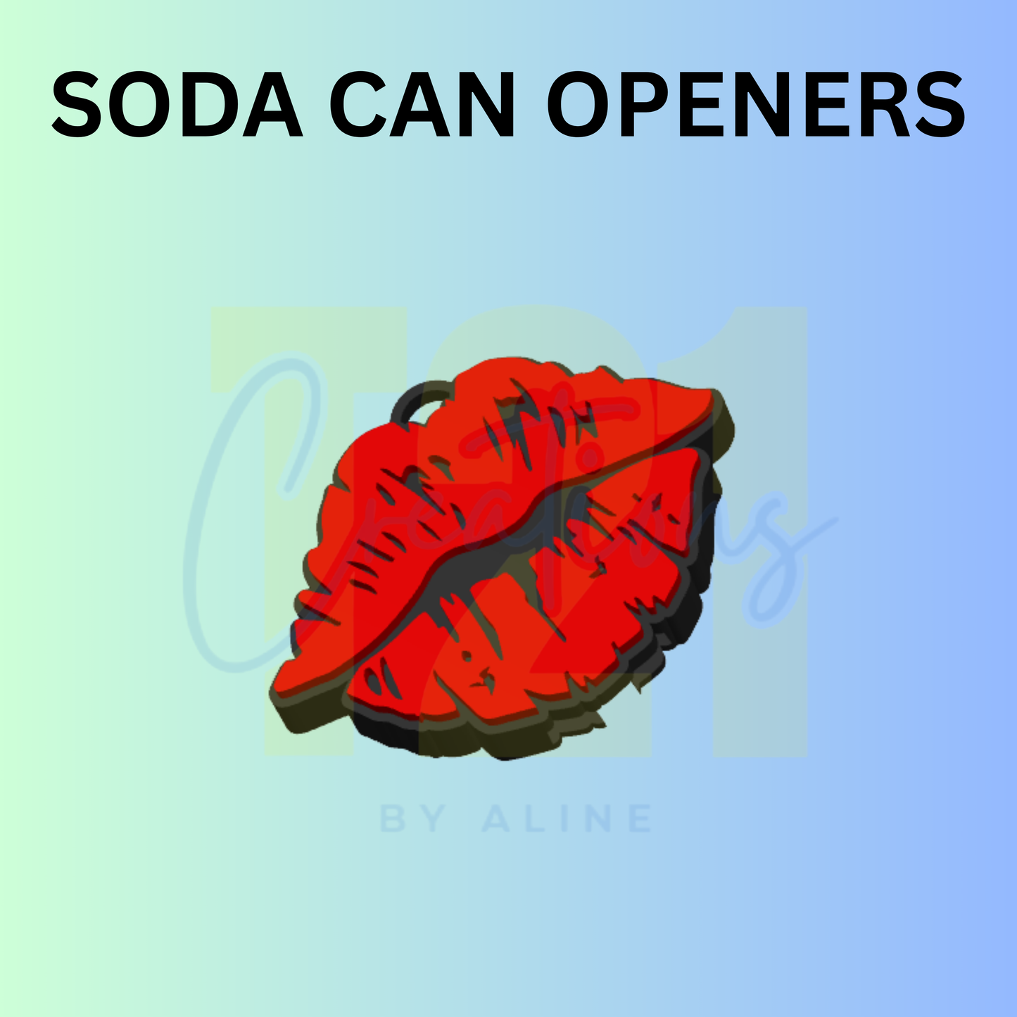 LIPS SODA CAN OPENER KEYCHAIN