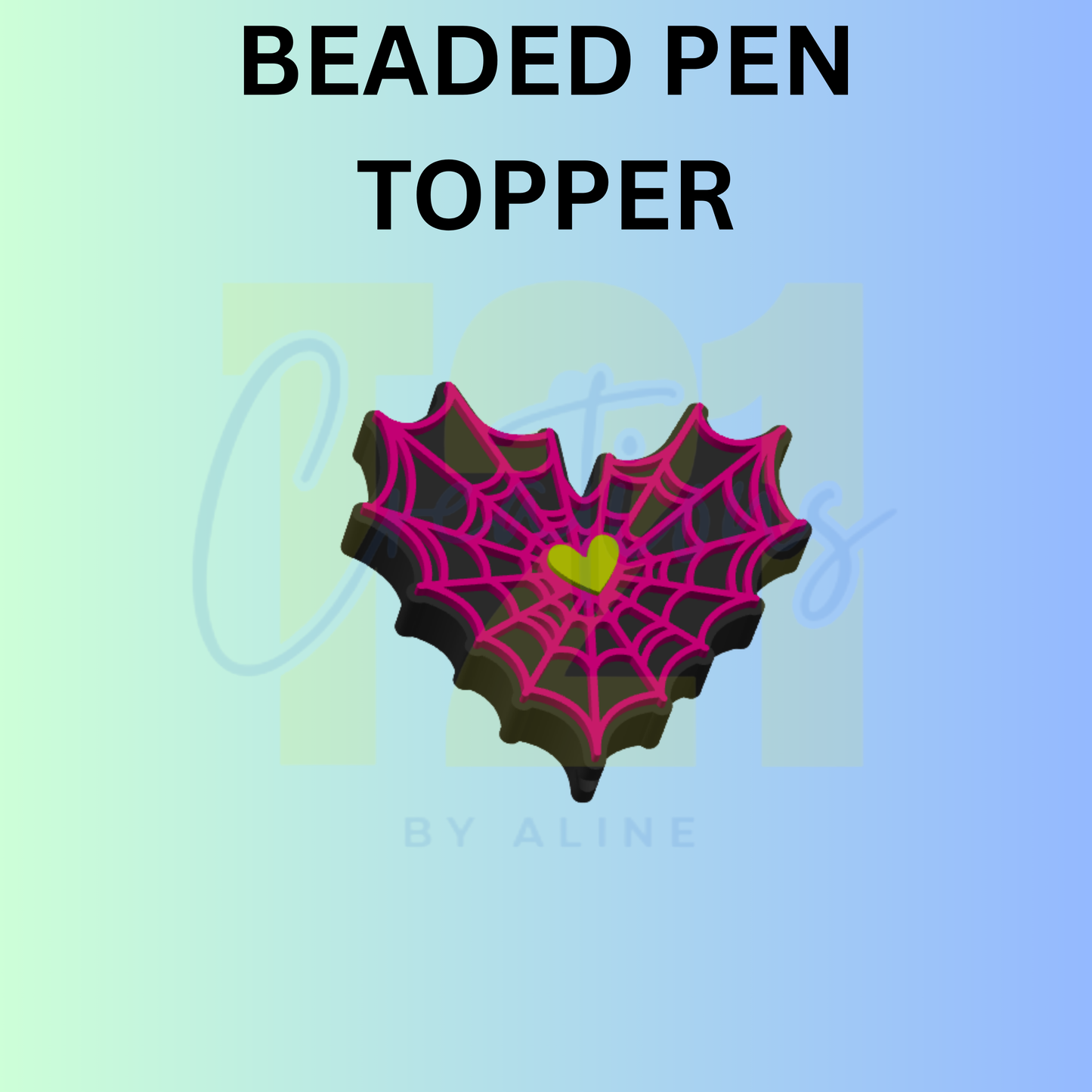 WEB HEART PEN TOPPER