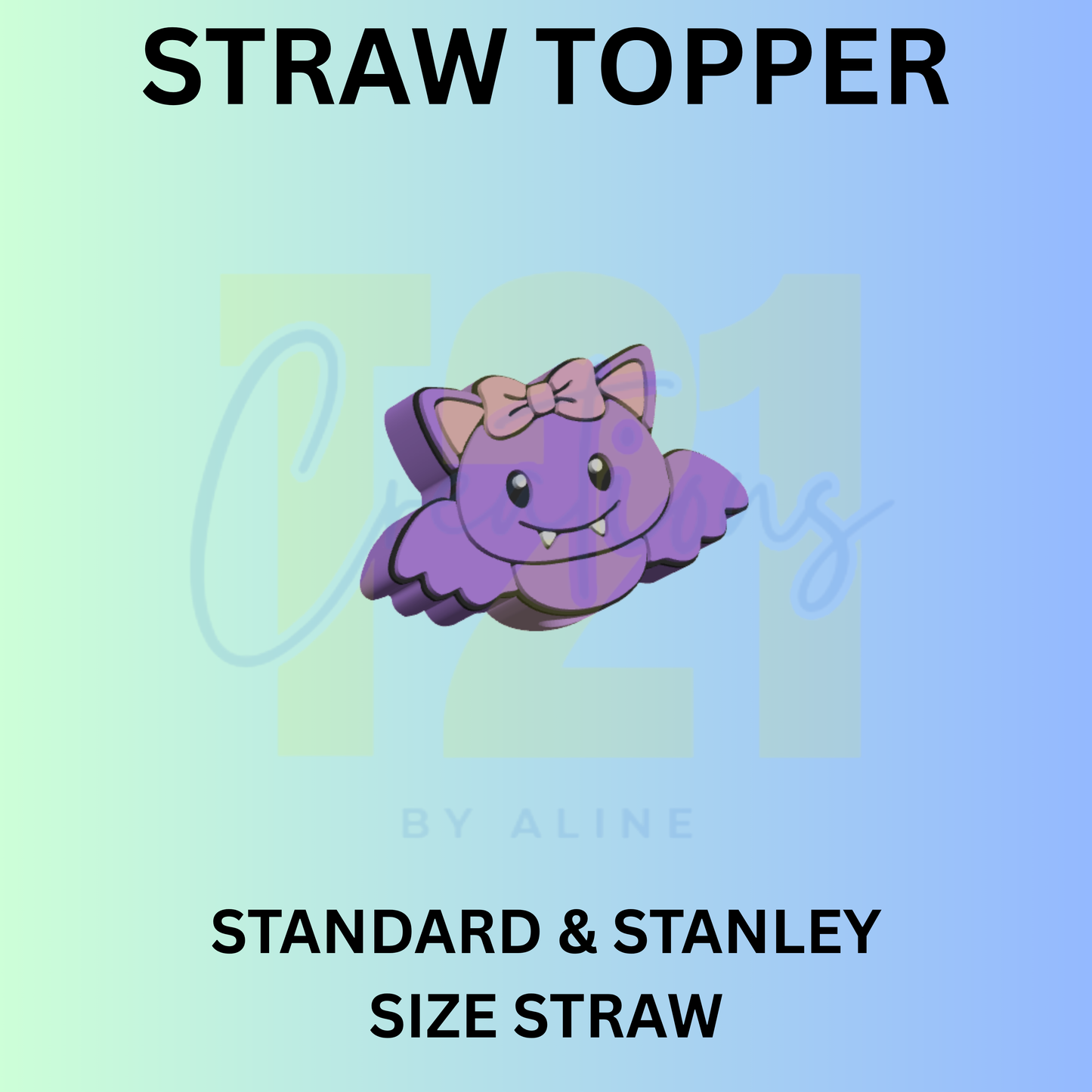 COQUETTE BAT STRAW TOPPER