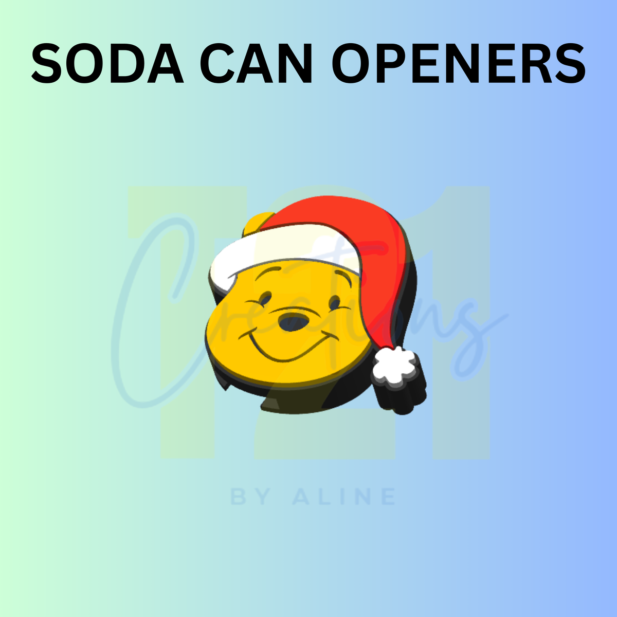XMAS YELLOW BEAR CAN OPENER KEYCHAIN