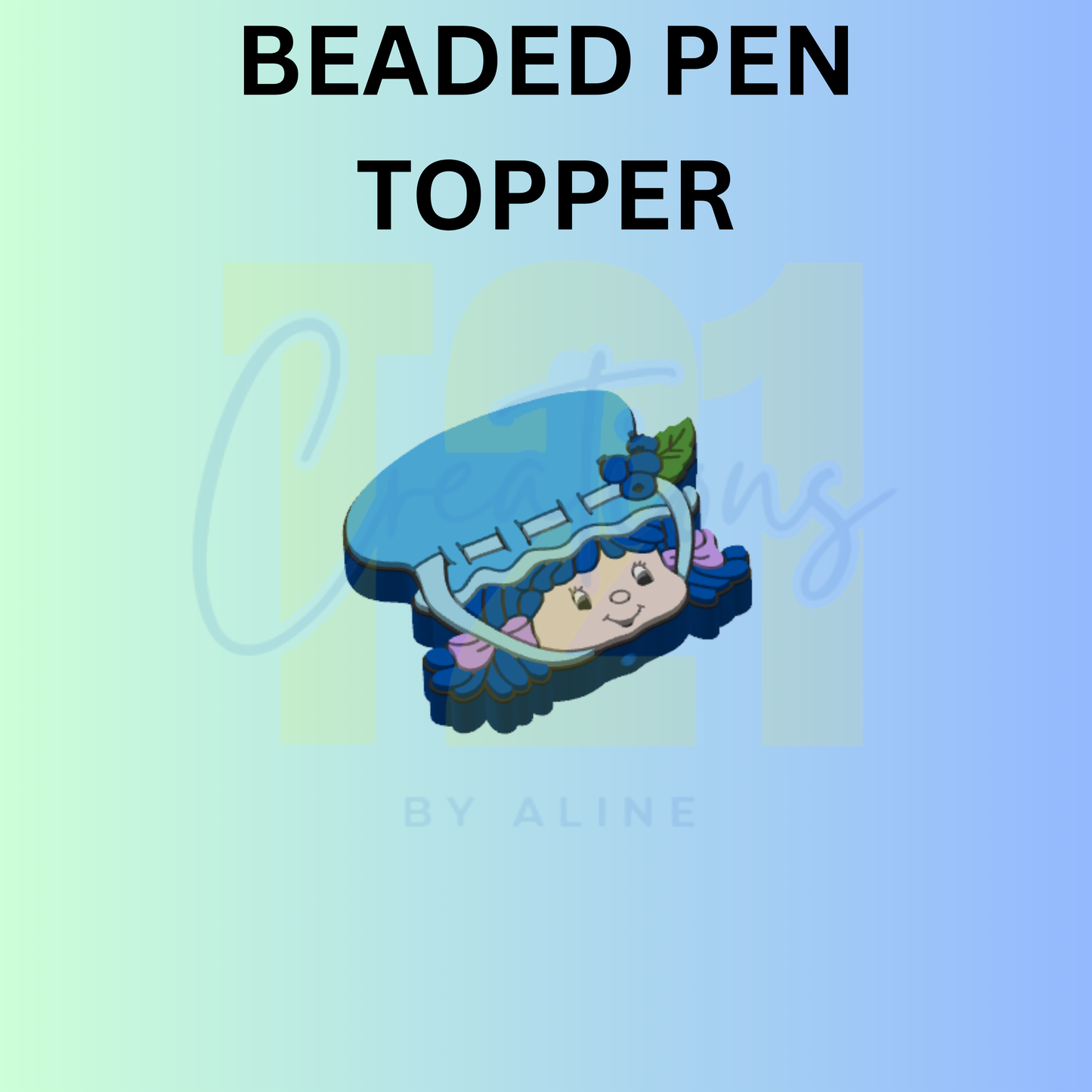 BLUEBERRY GIRL PEN TOPPER