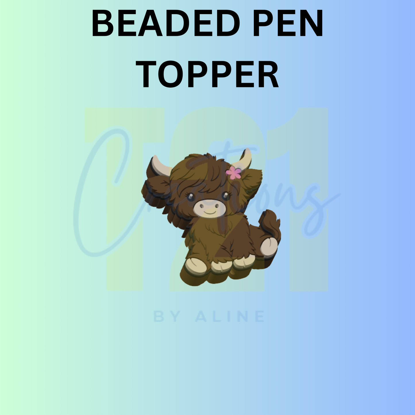 FLOWER COW PEN TOPPER