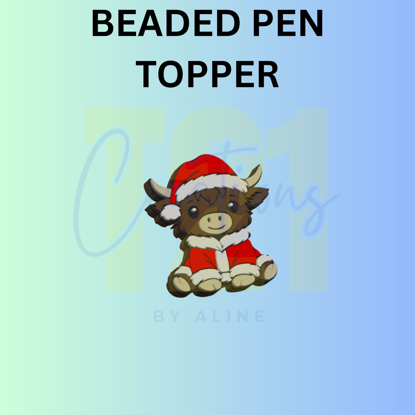 XMAS COW PEN TOPPER