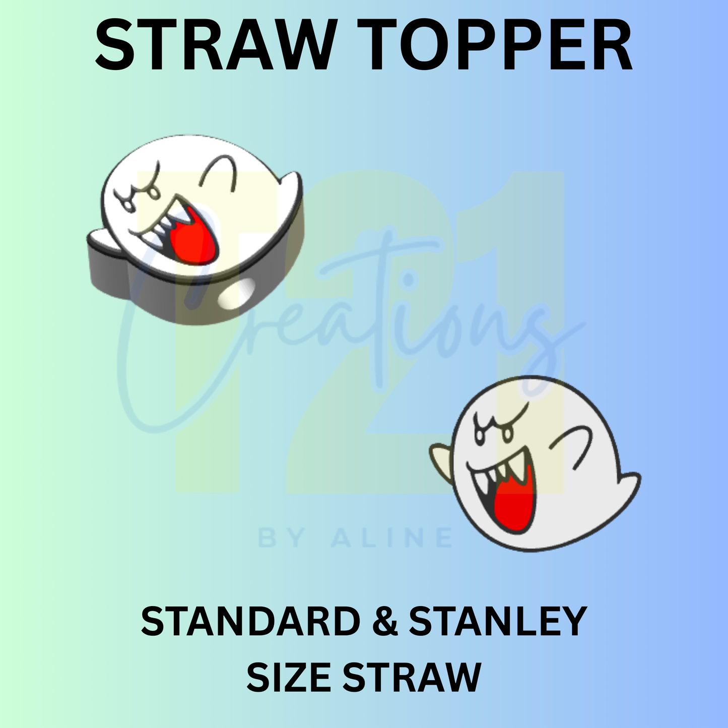 GAME GHOST STRAW TOPPER