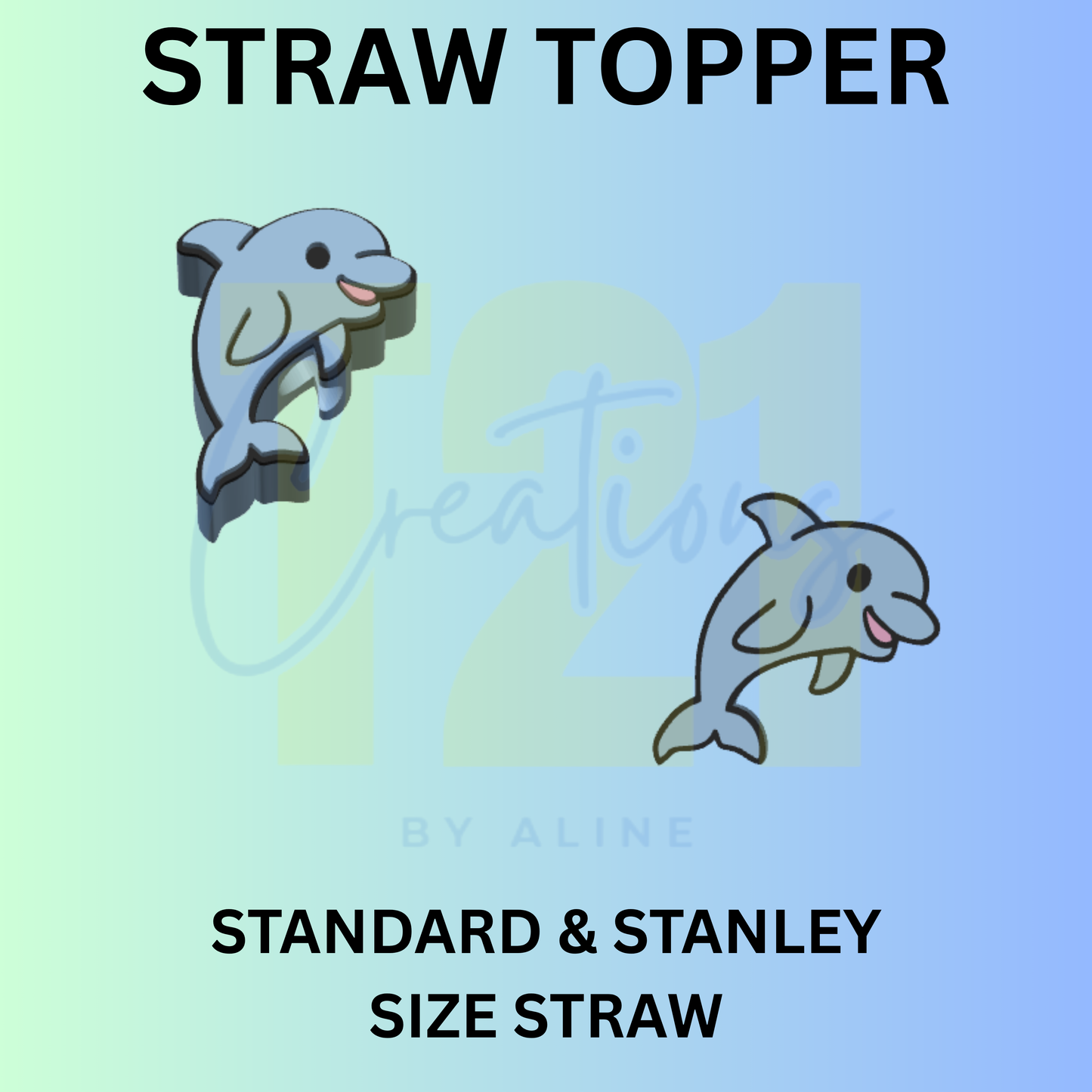 DOLPHIN STRAW TOPPER