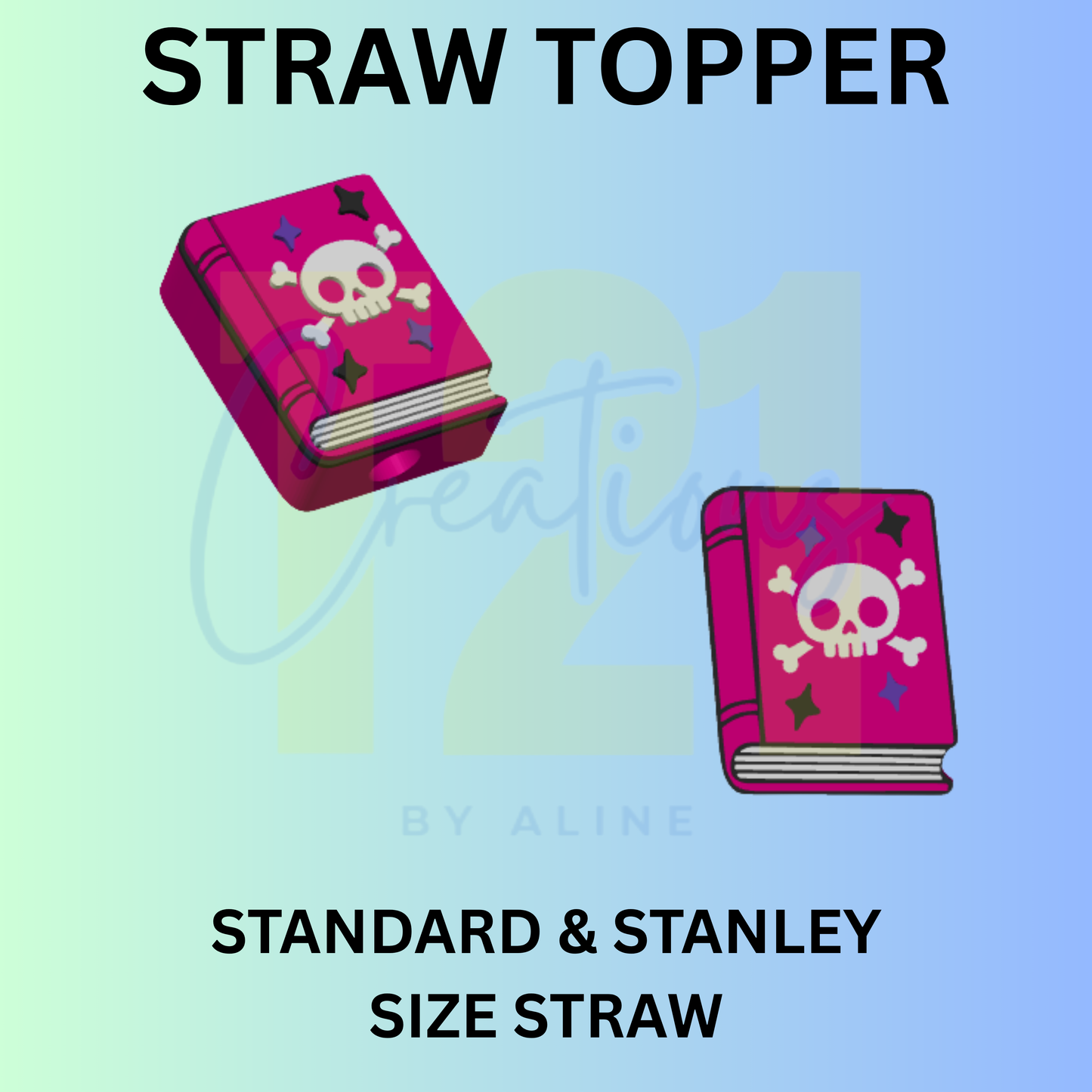 SPOOKY BOOK STRAW TOPPER
