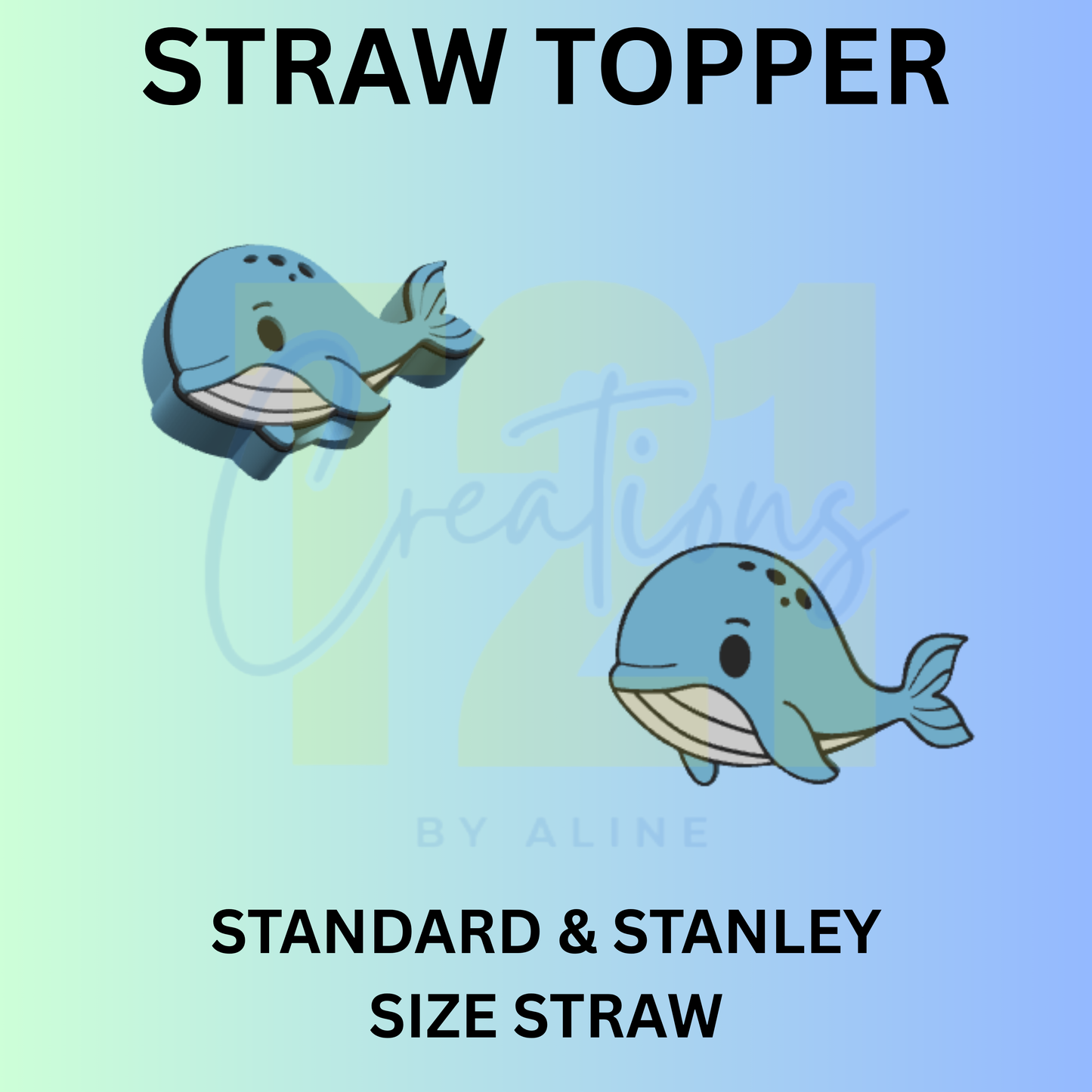 WHALE STRAW TOPPER
